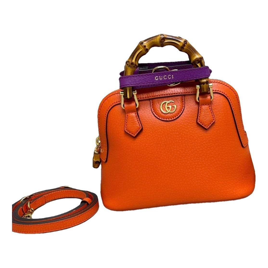 Diana Bamboo leather handbag