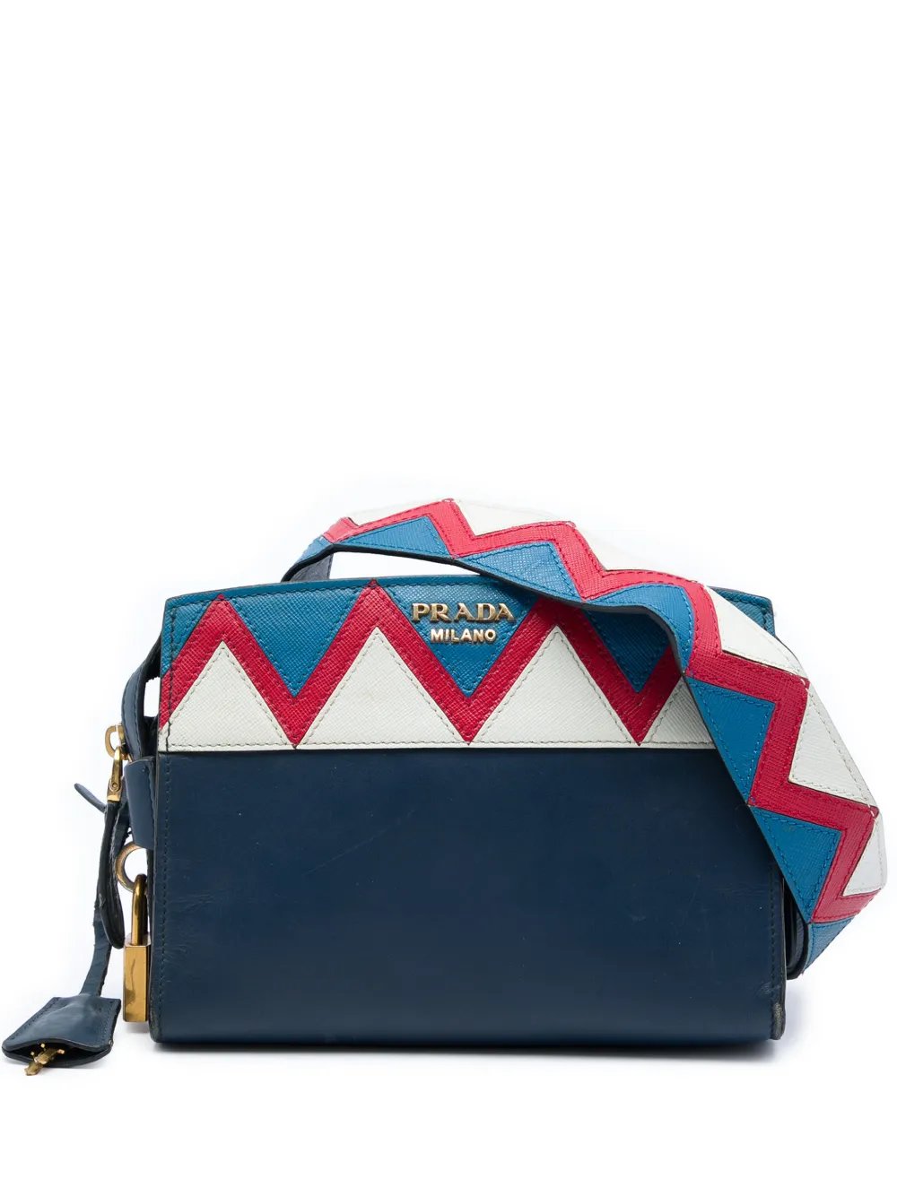 2021-2026 Medium Saffiano Trimmed City Calf Greca Esplanade Crossbody satchel