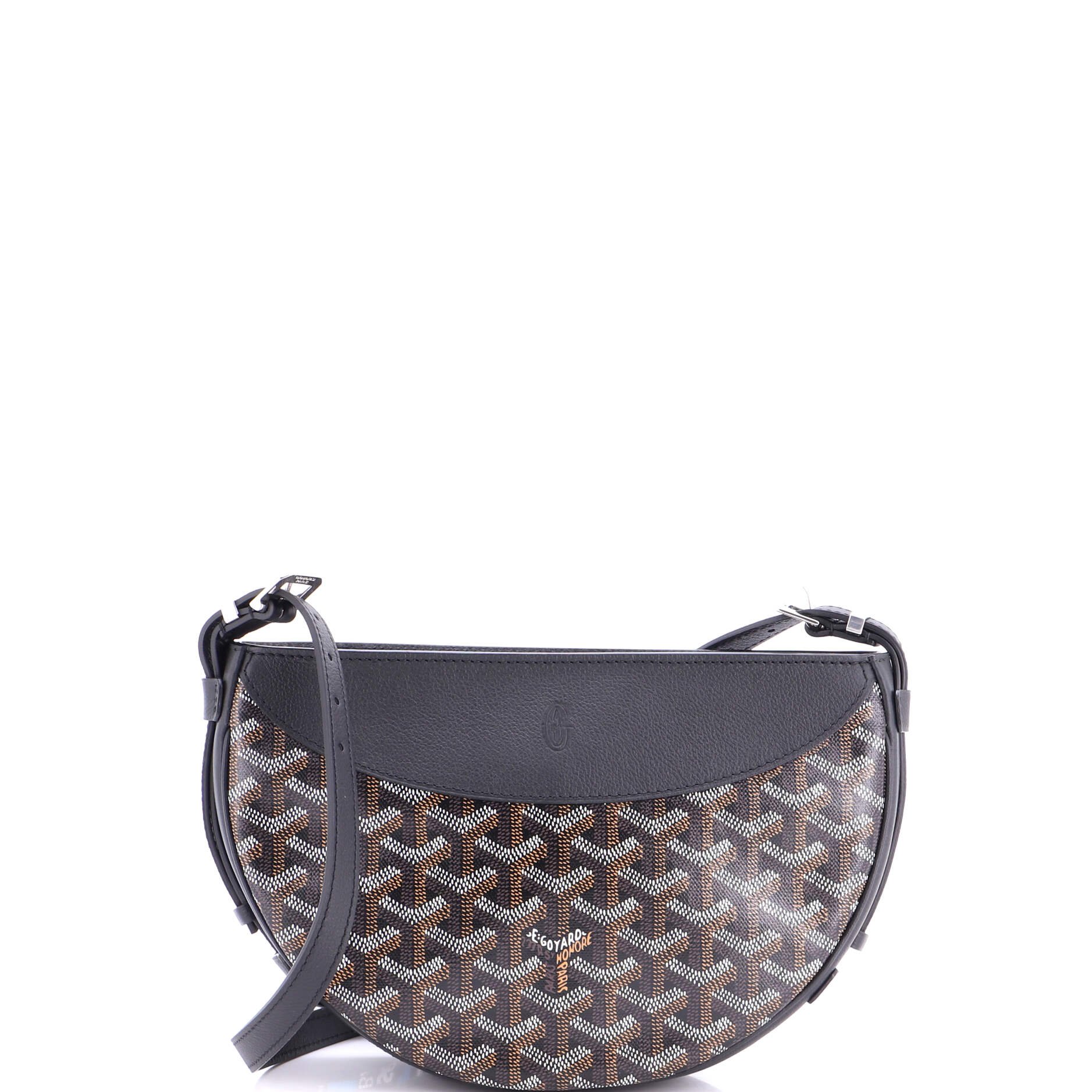 Hirondelle Shoulder Bag Coated Canvas and Leather
