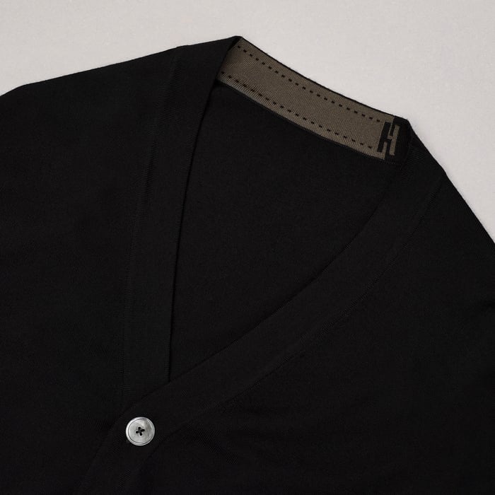 Noir "Detail H" Buttoned Cardigan
