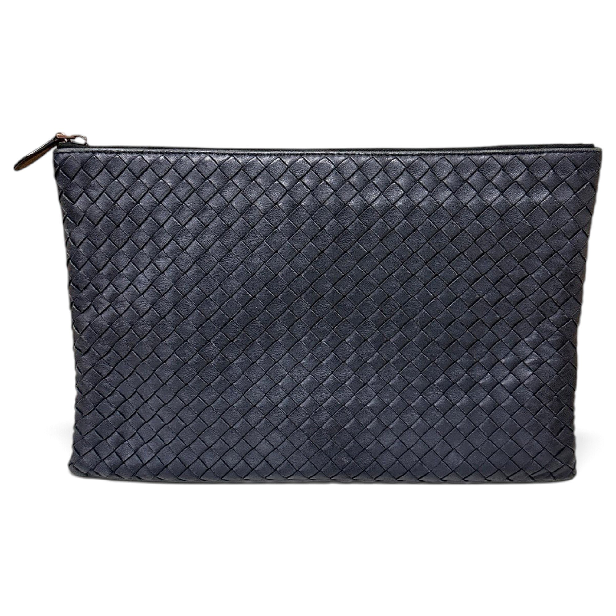 Leather clutch bag