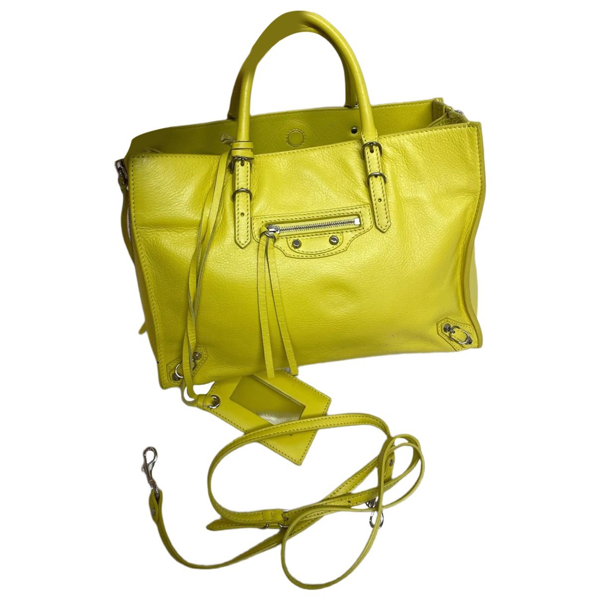 Papier leather handbag