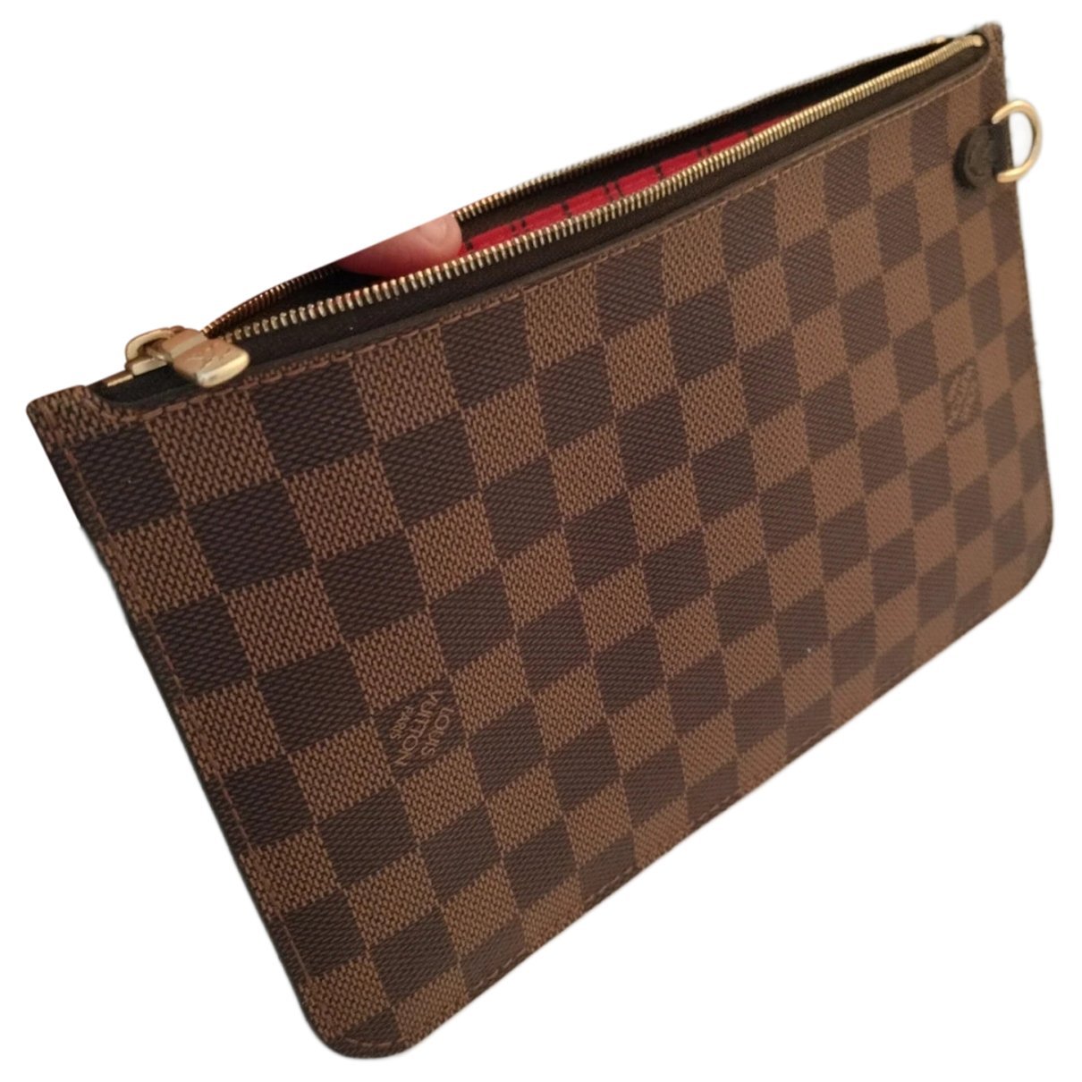 Leather clutch bag