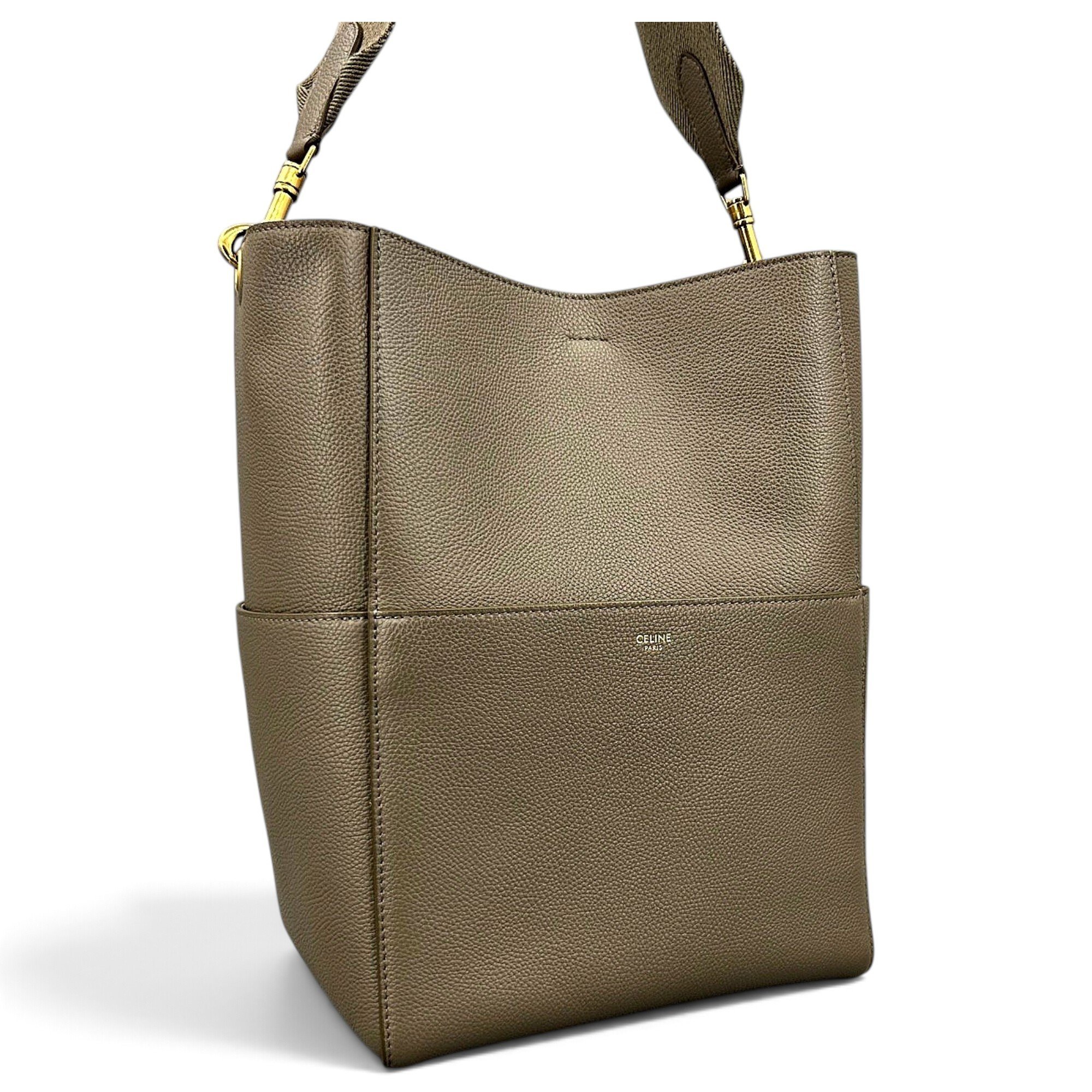 Seau Sangle leather handbag