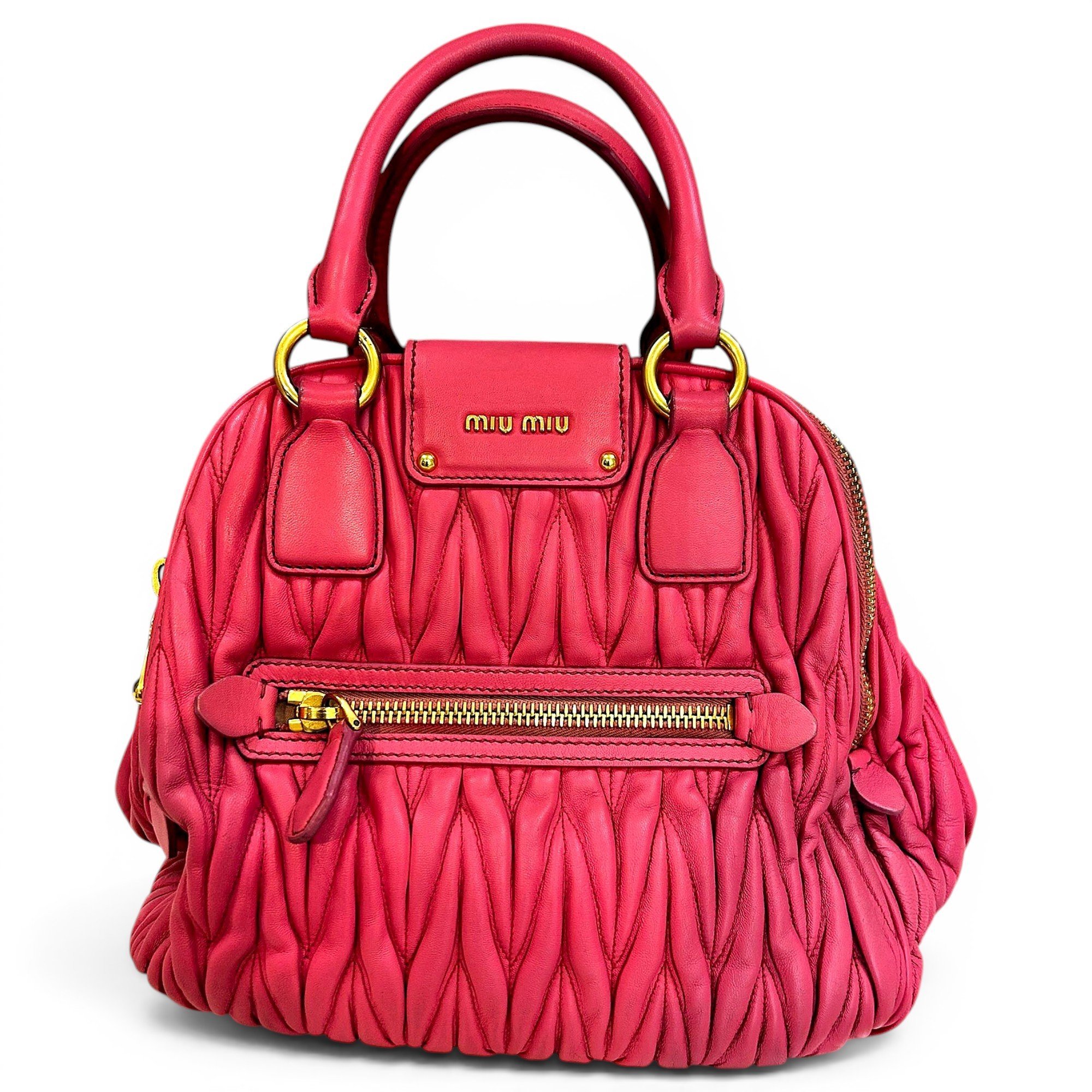 Matelassé leather tote