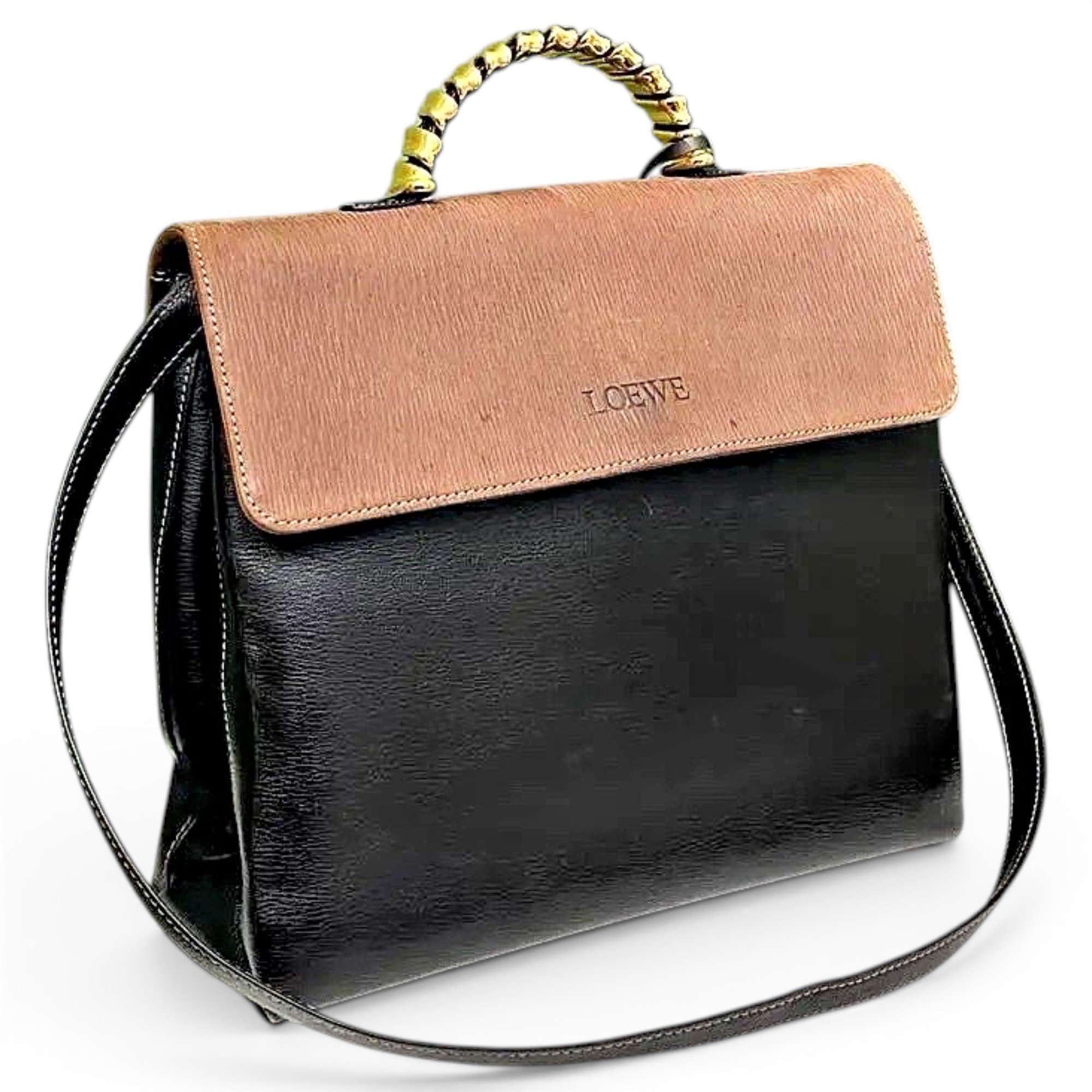 Squeeze leather handbag
