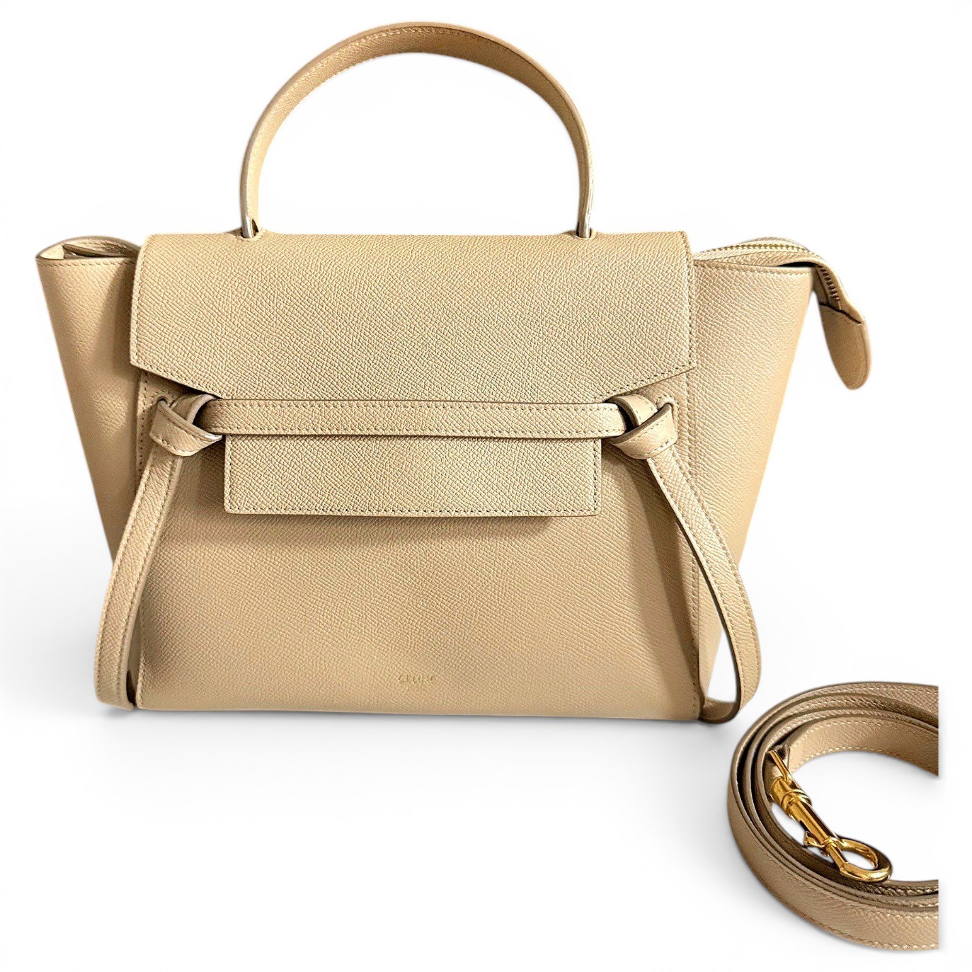 Luggage pony-style calfskin handbag