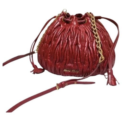 Matelassé leather crossbody bag
