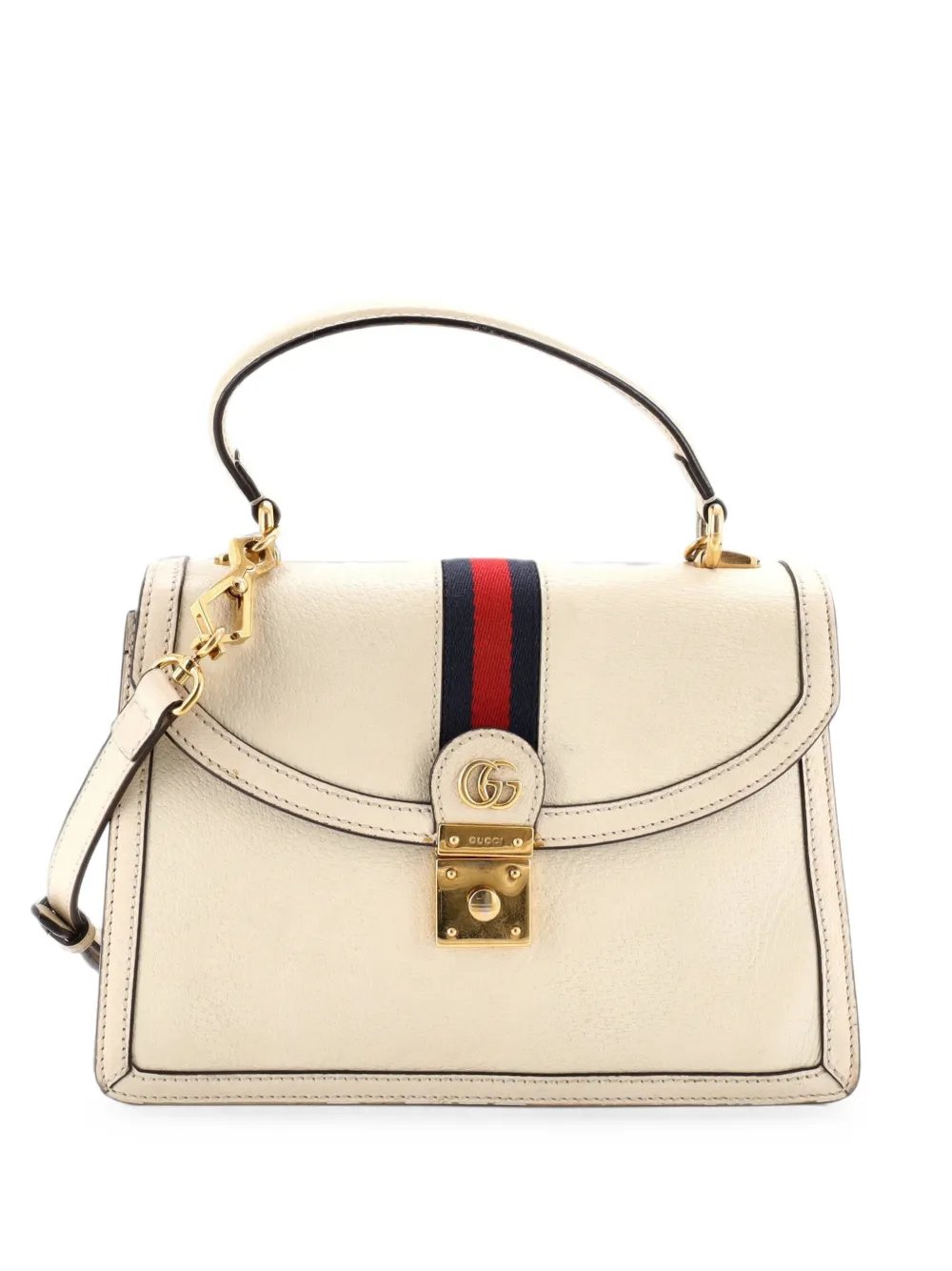 Ophidia Flap Top Handle Bag Leather Small satchel