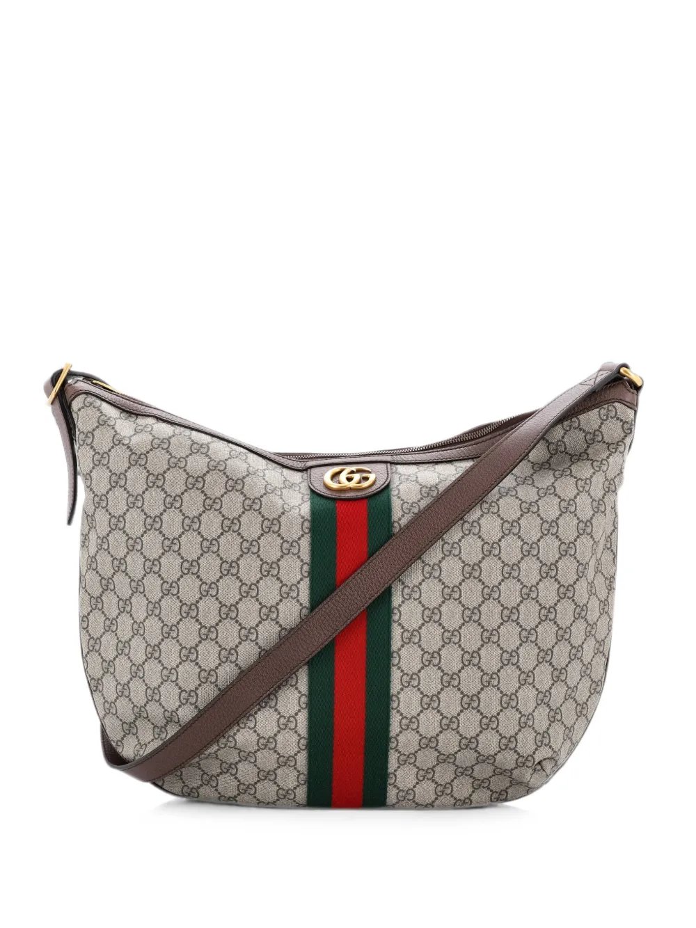 Ophidia Half Moon GG Coated Canvas Large hobo bag