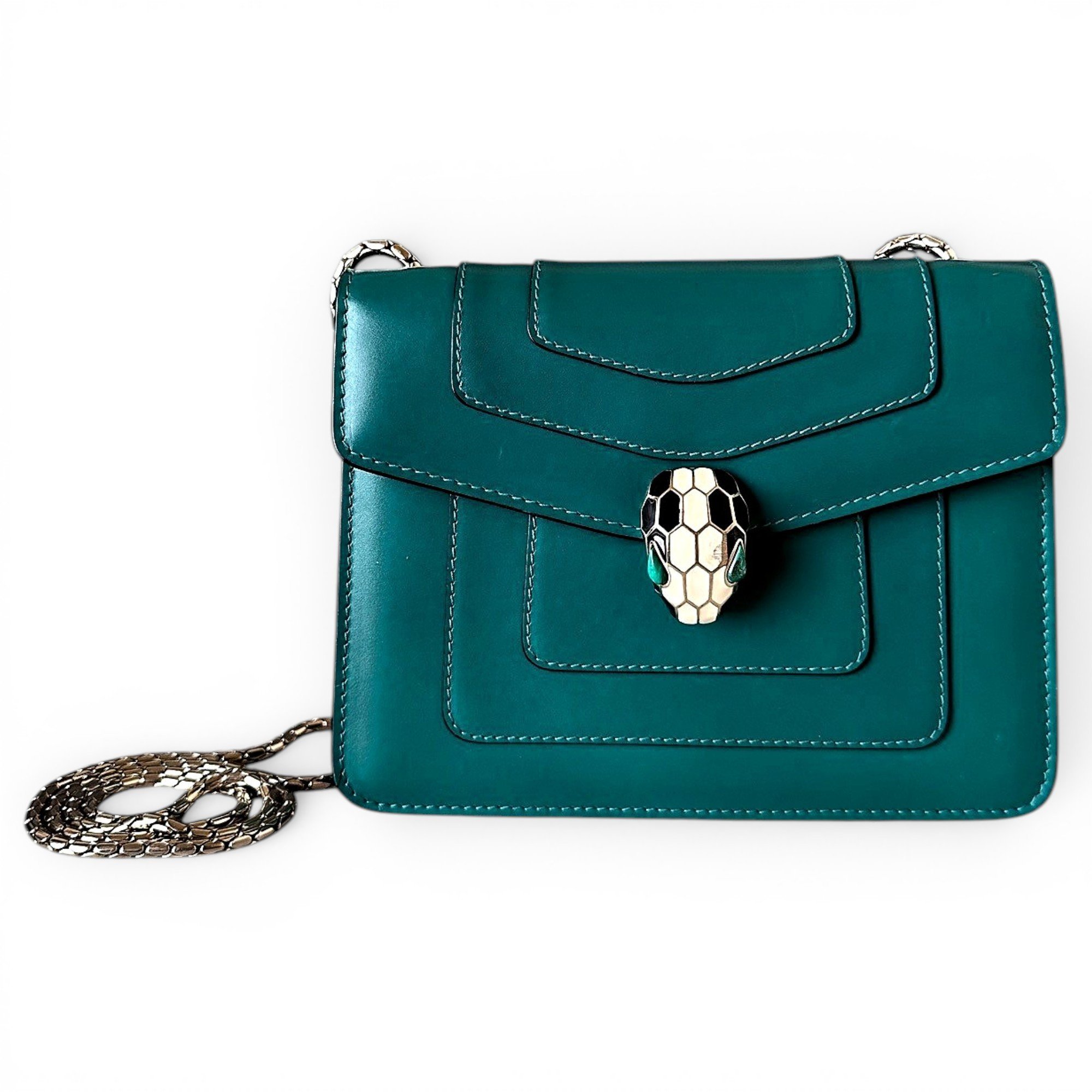 Serpenti leather handbag