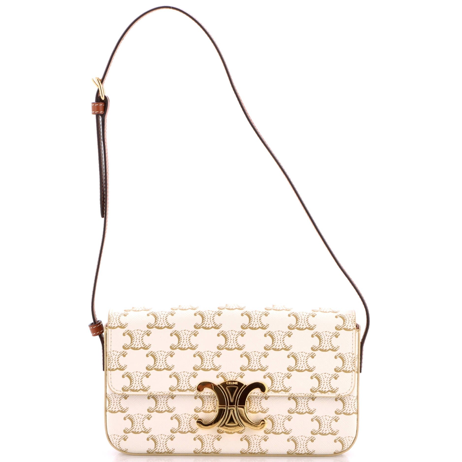 Triomphe East-West Shoulder Bag Triomphe Coated Canvas