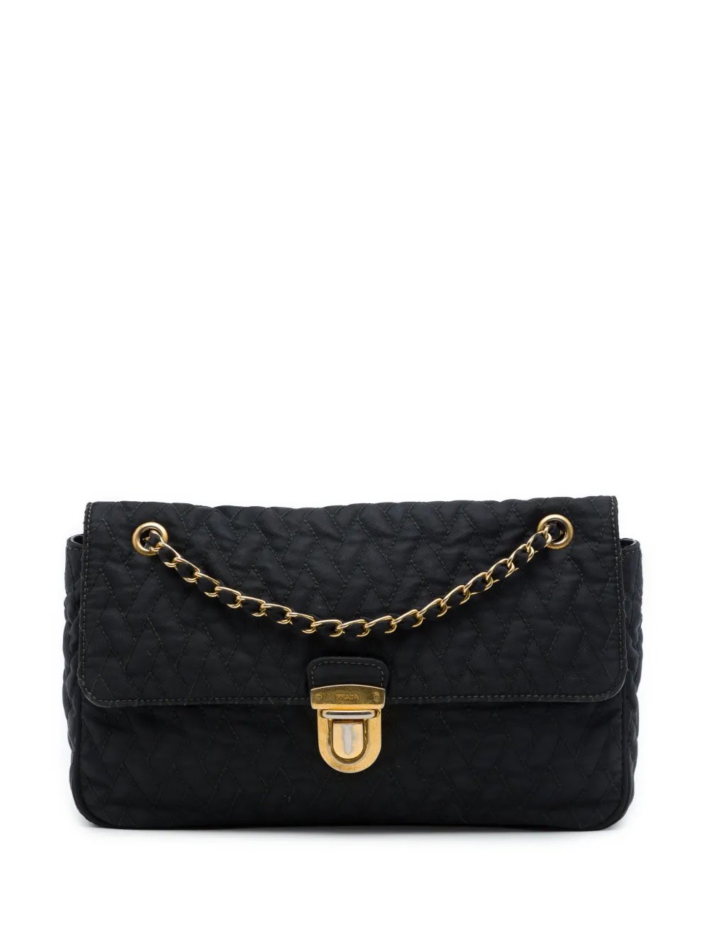 Prada 2010-2026 Impuntu Tessuto Chain Flap shoulder bag