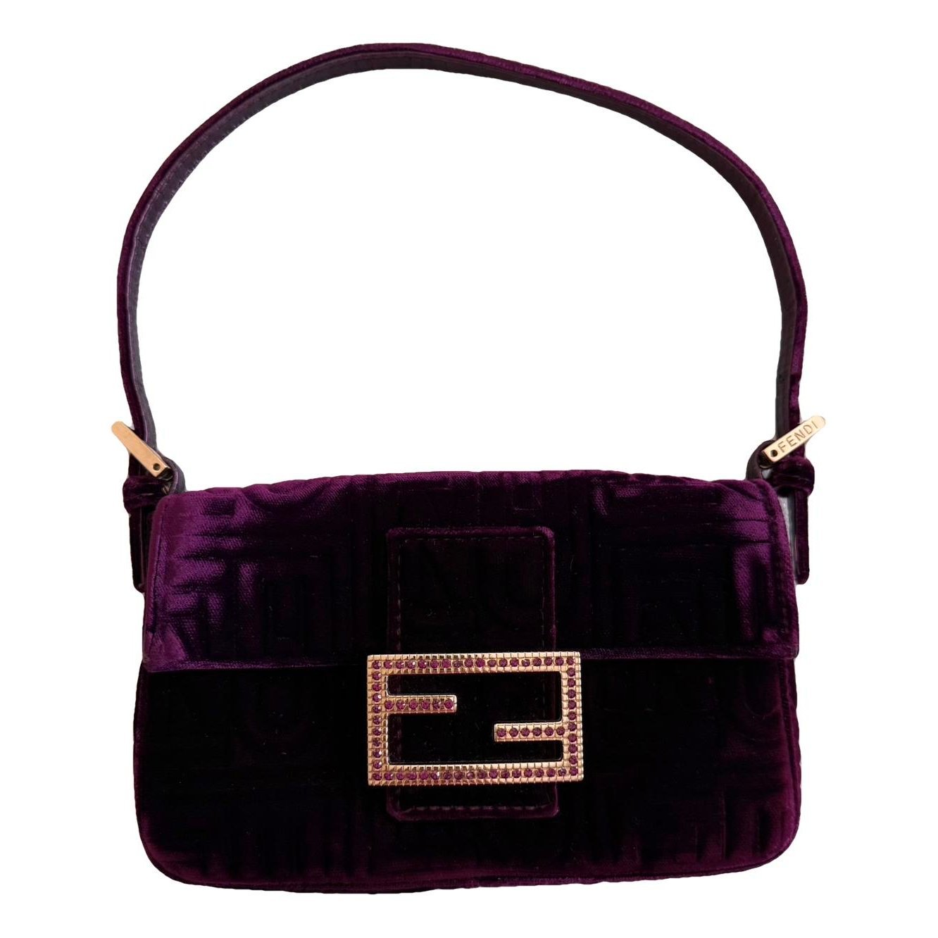 Baguette velvet handbag