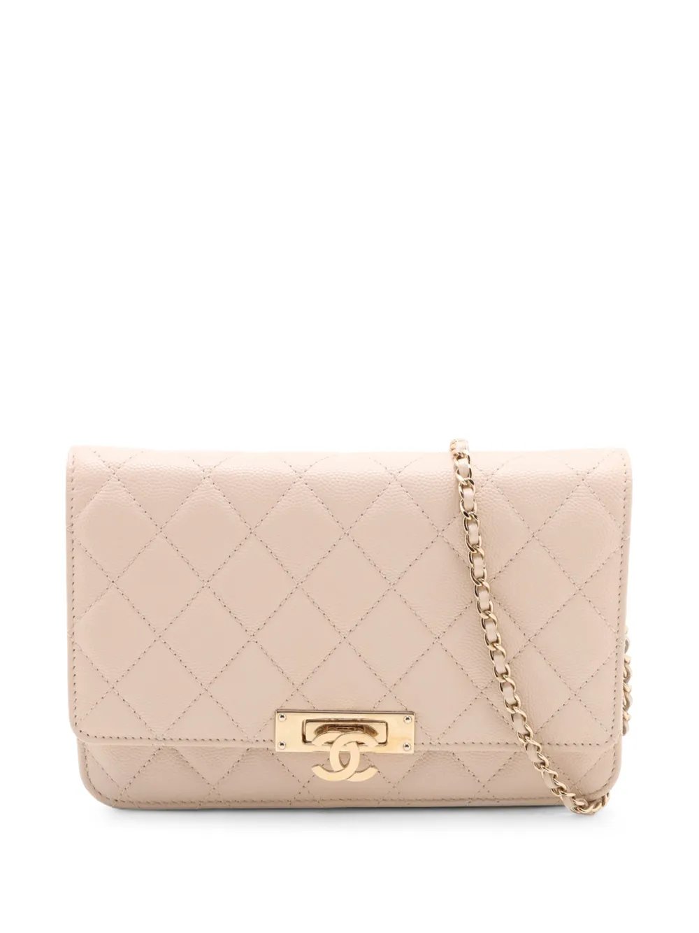 2017-2018 Quilted Caviar Golden Class Wallet On Chain crossbody bag