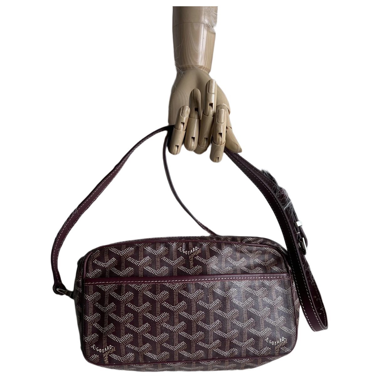 Goyard Cap vert leather crossbody bag