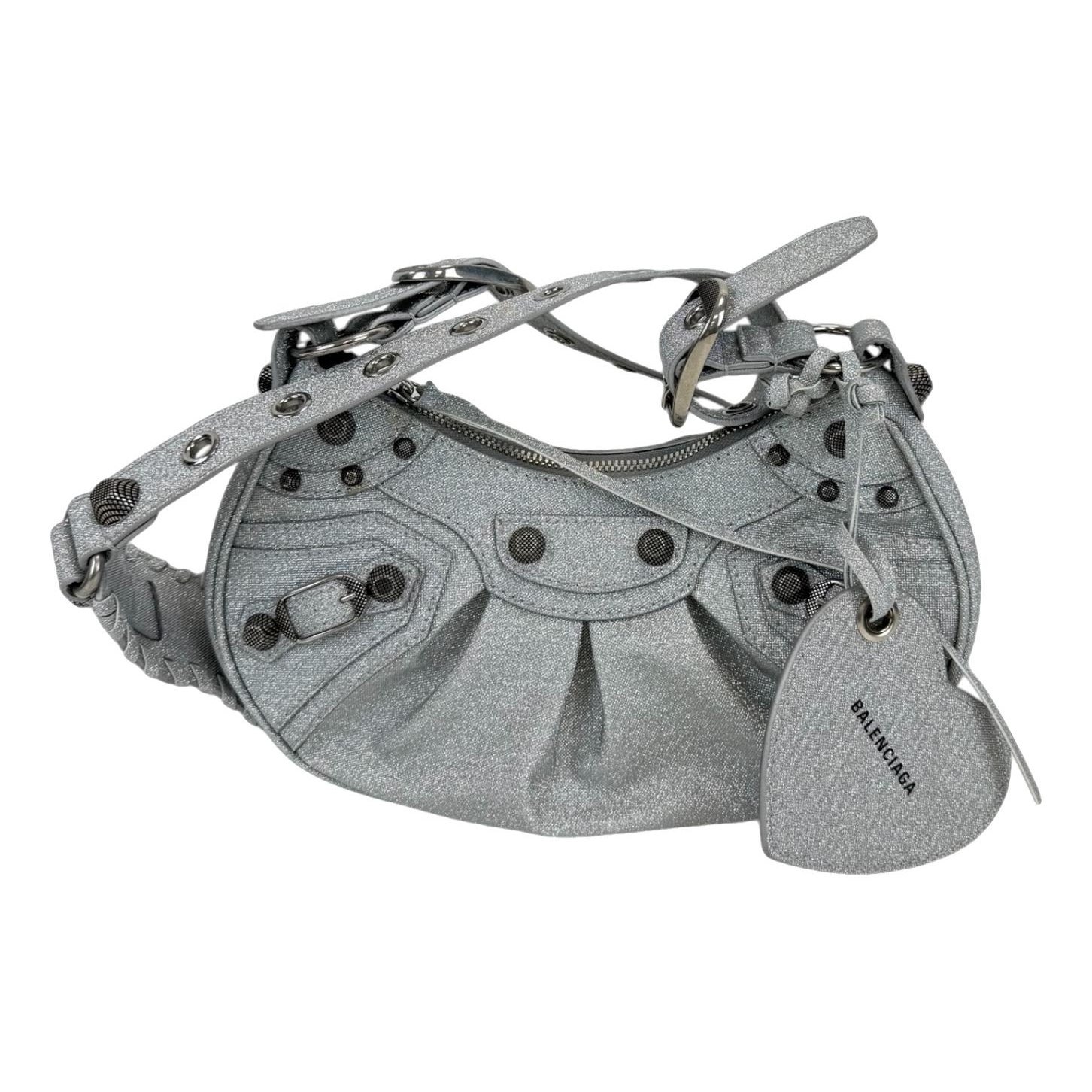 Balenciaga Le Cagole glitter crossbody bag