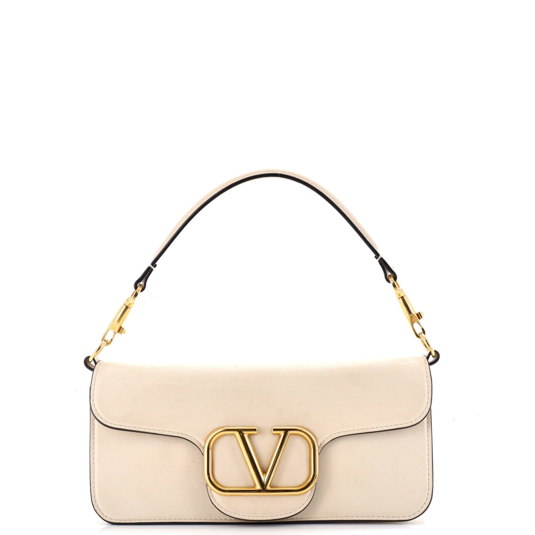 Valentino Garavani VLogo Loco Flap Shoulder Bag Leather Medium