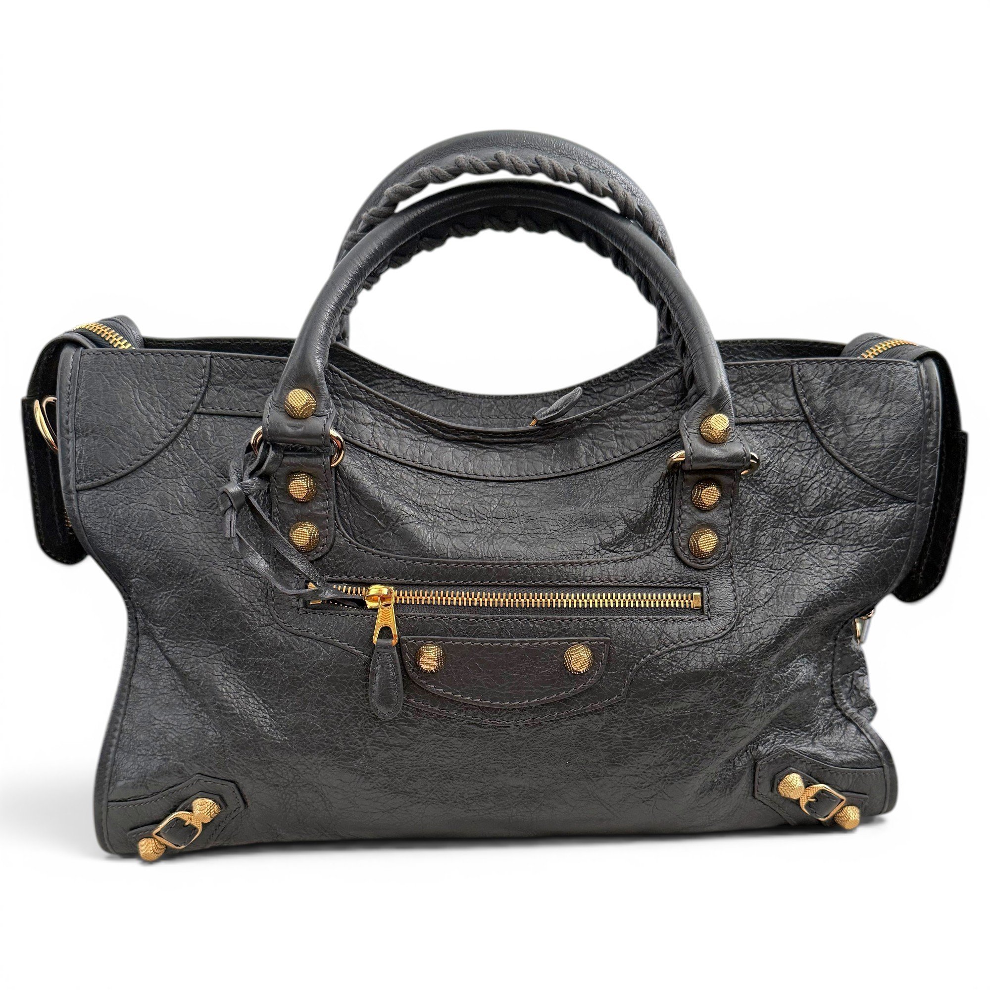 City leather tote