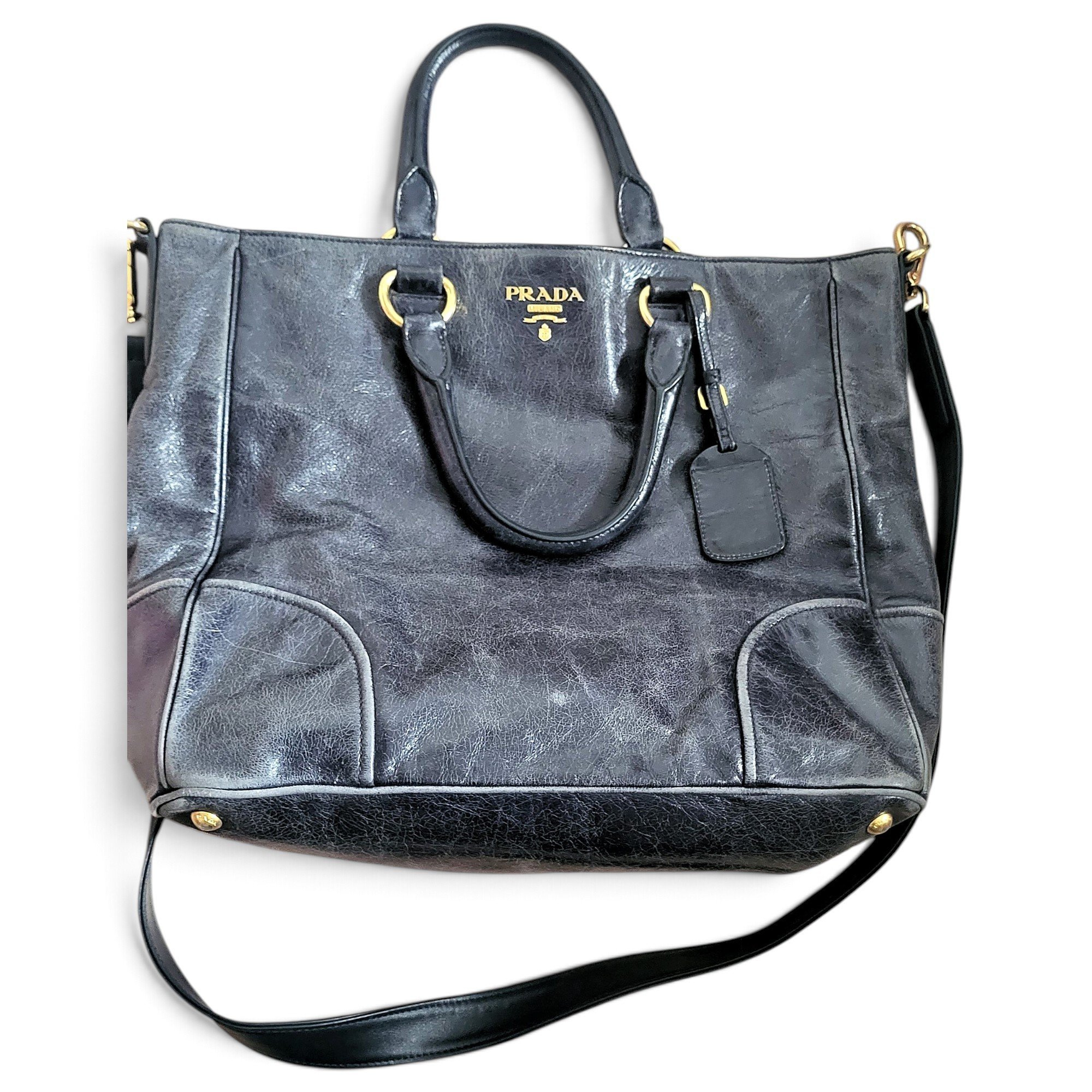 Madras leather handbag
