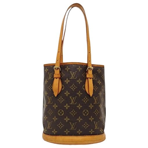 Bucket leather handbag