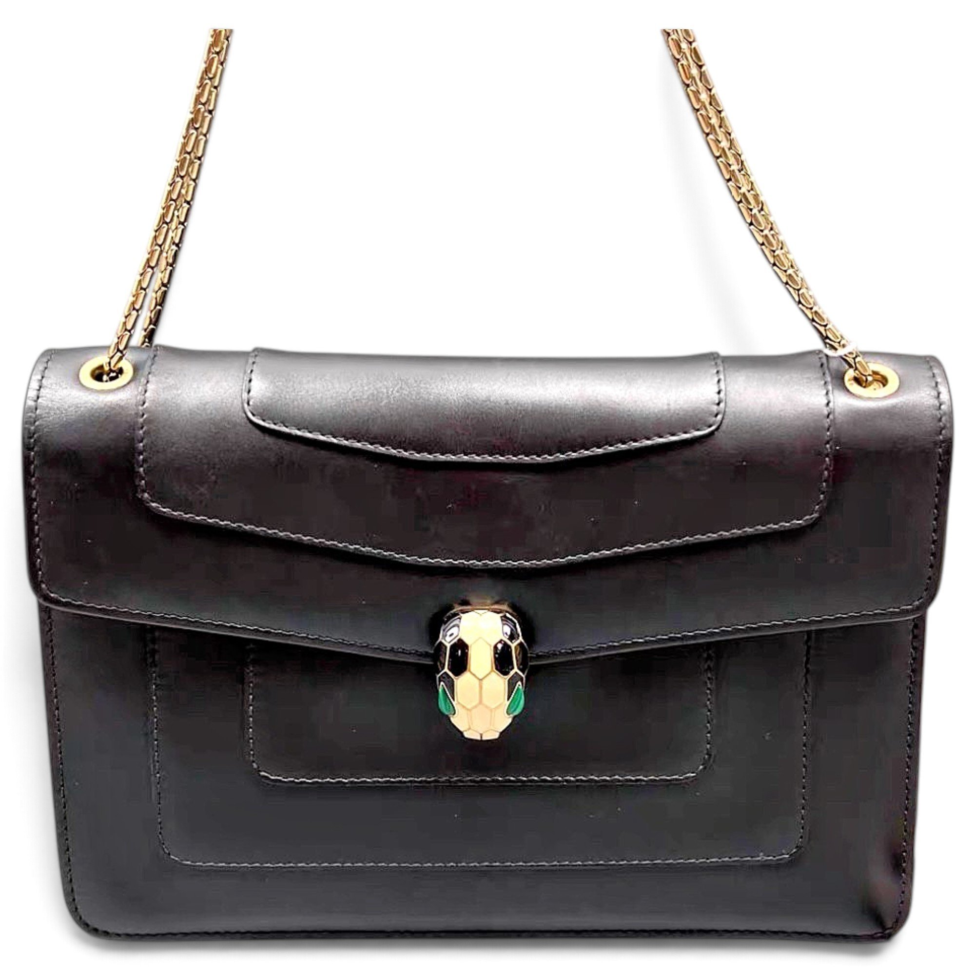 Serpenti leather handbag