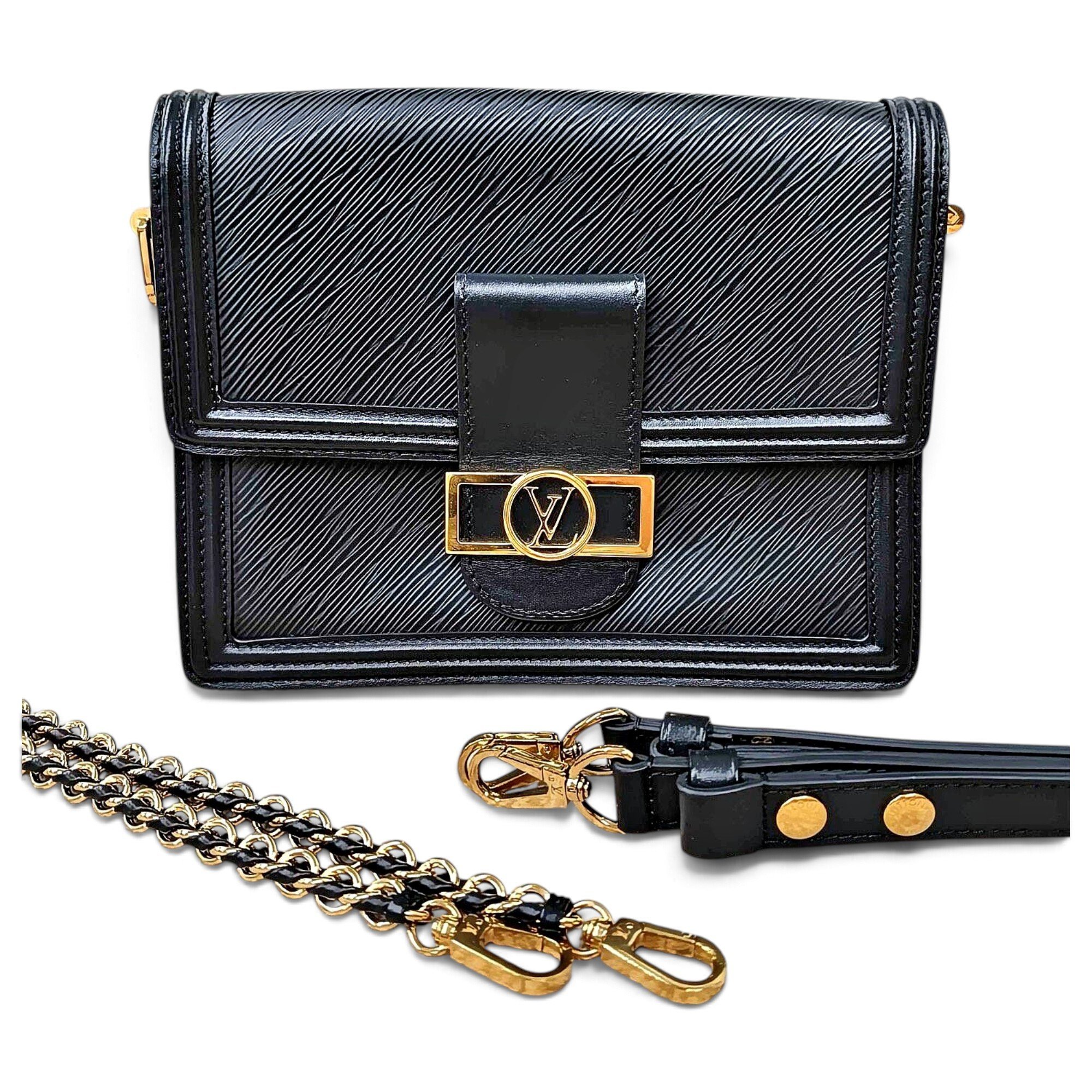 Dauphine leather crossbody bag
