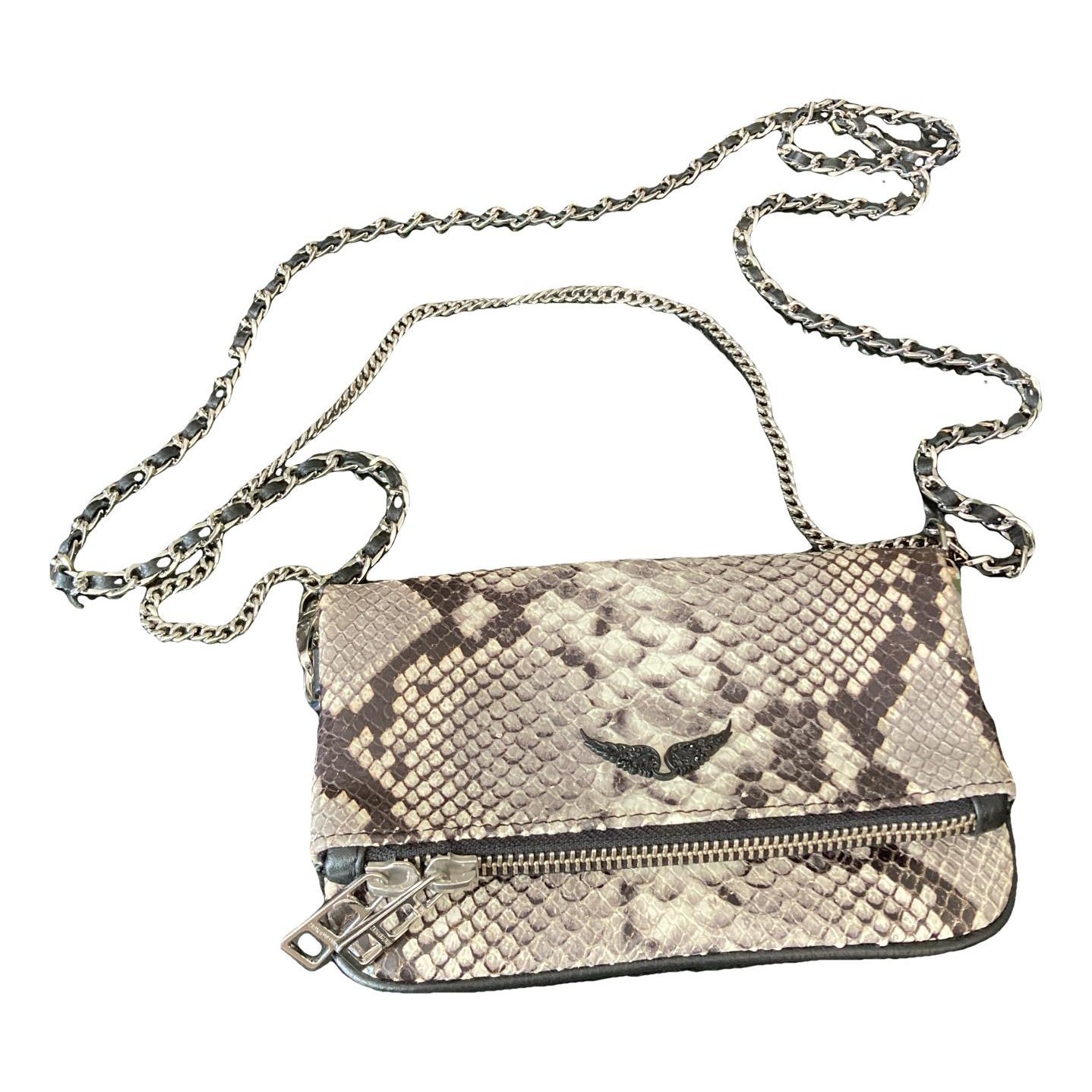 Rock leather clutch bag