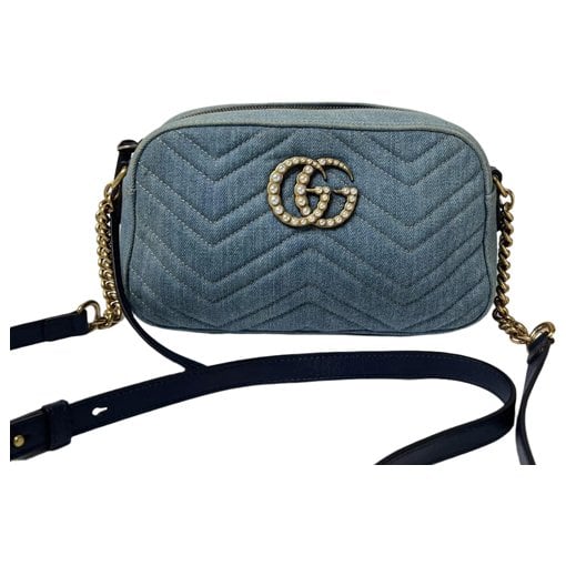 Pearly GG Marmont leather handbag