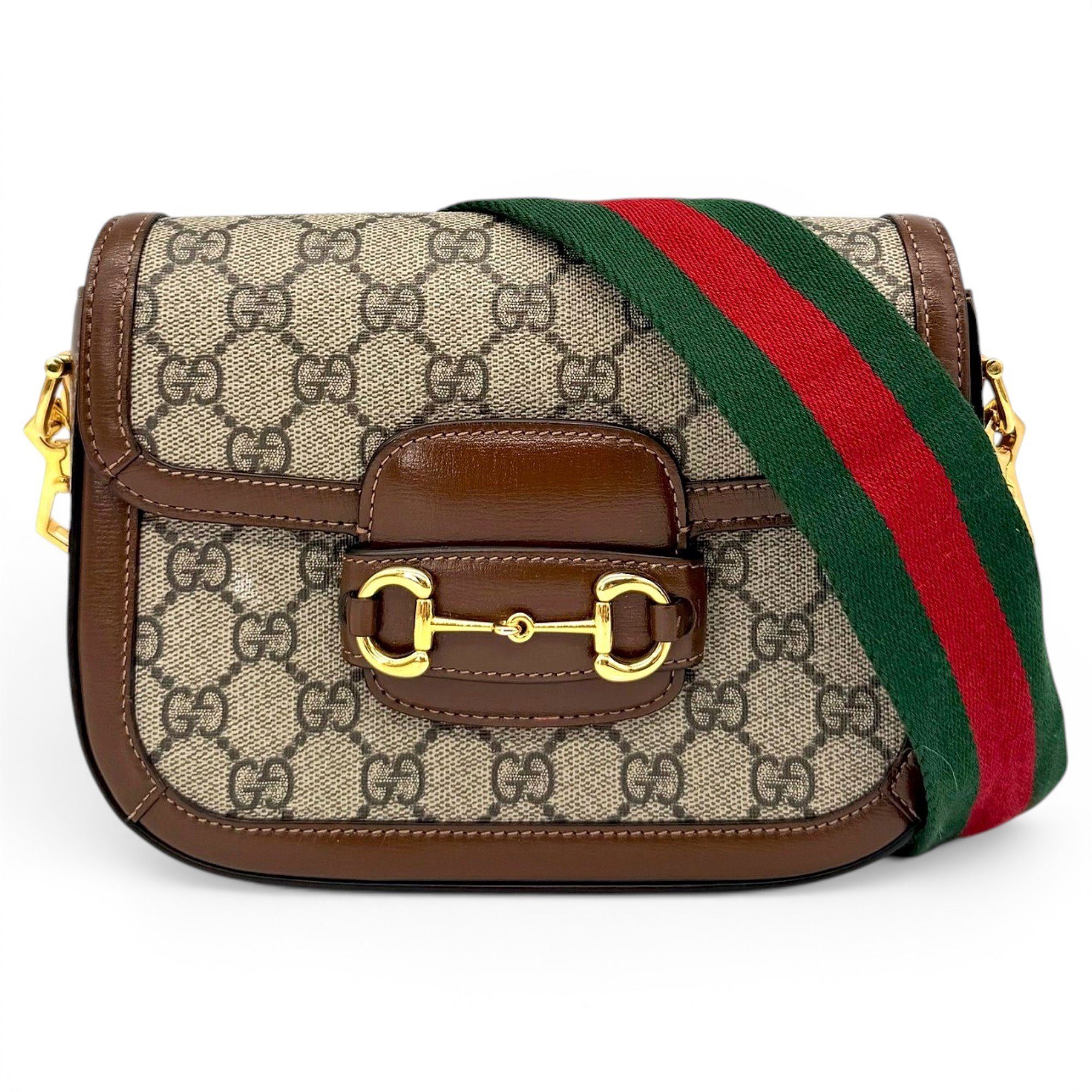 Horsebit 1955 Flap leather satchel