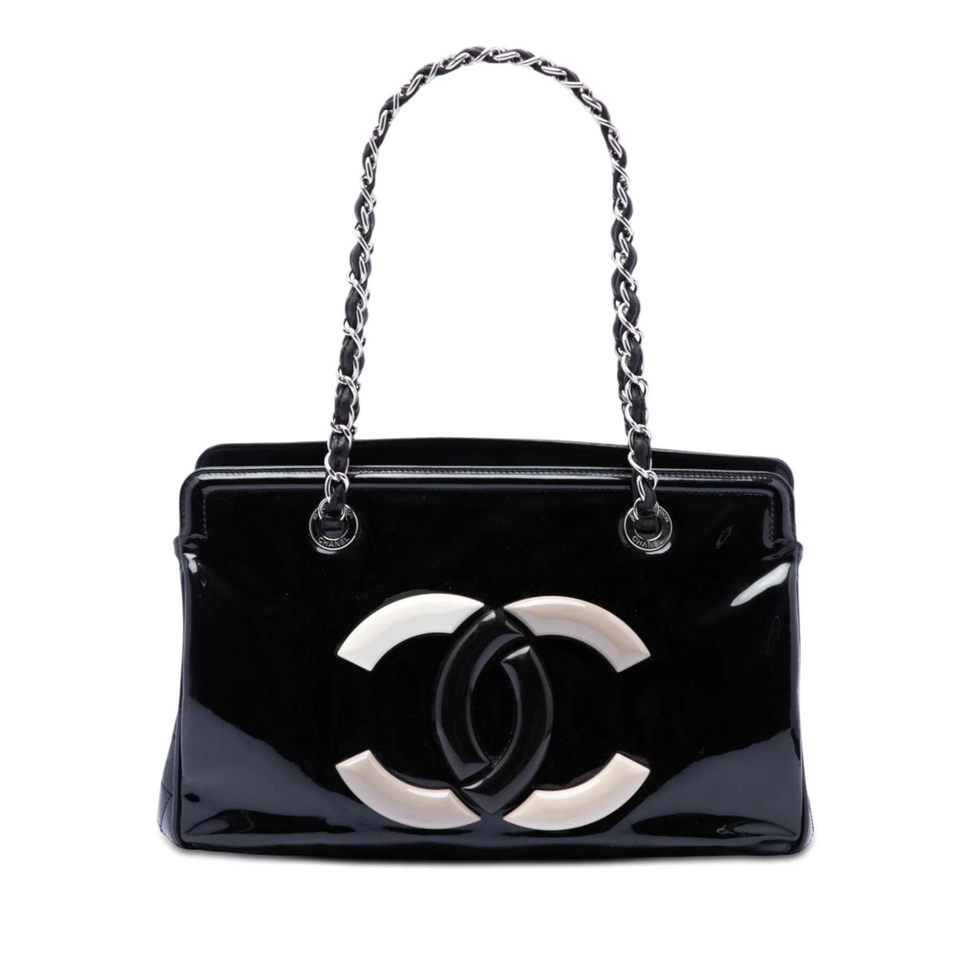 Patent leather tote