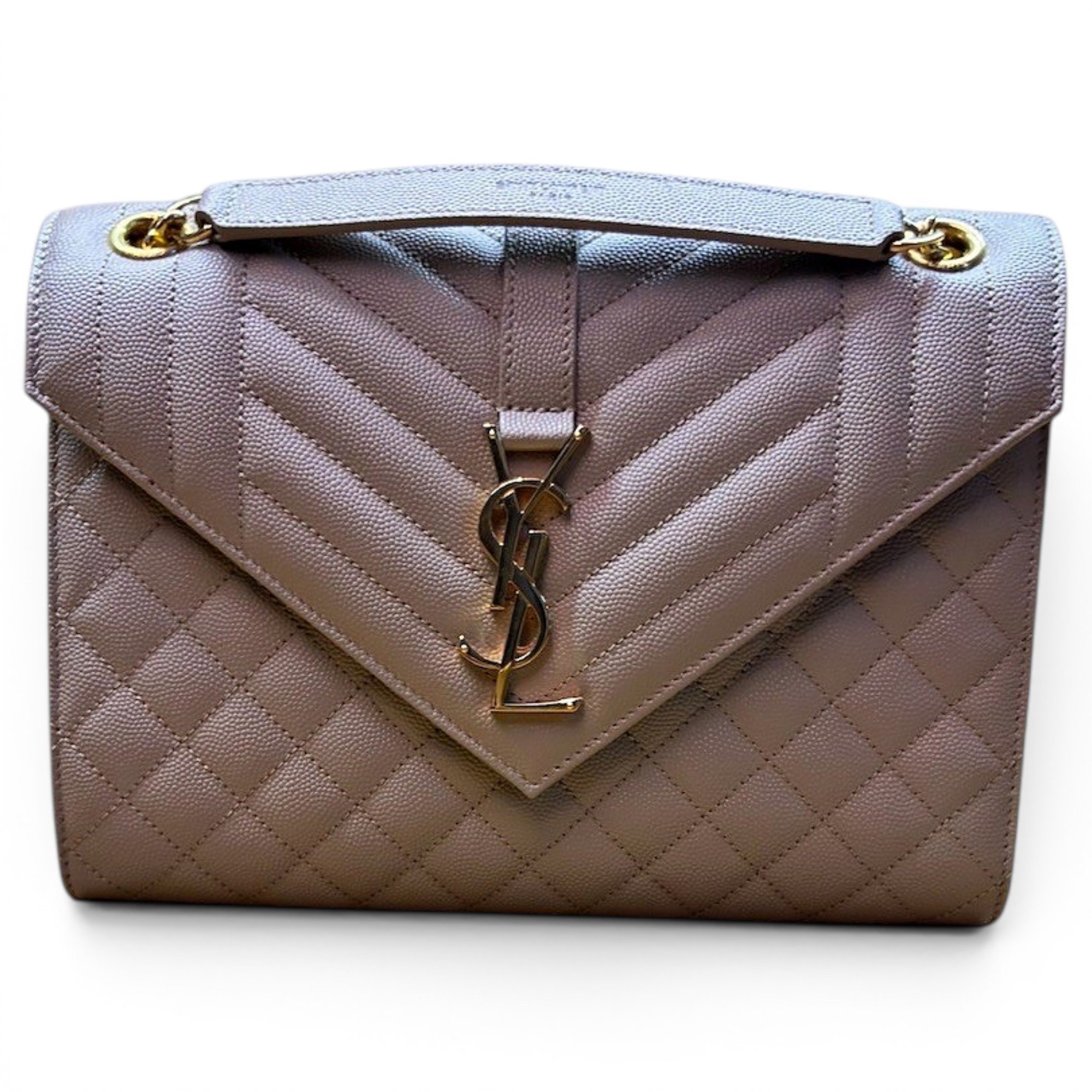 Envelope leather handbag