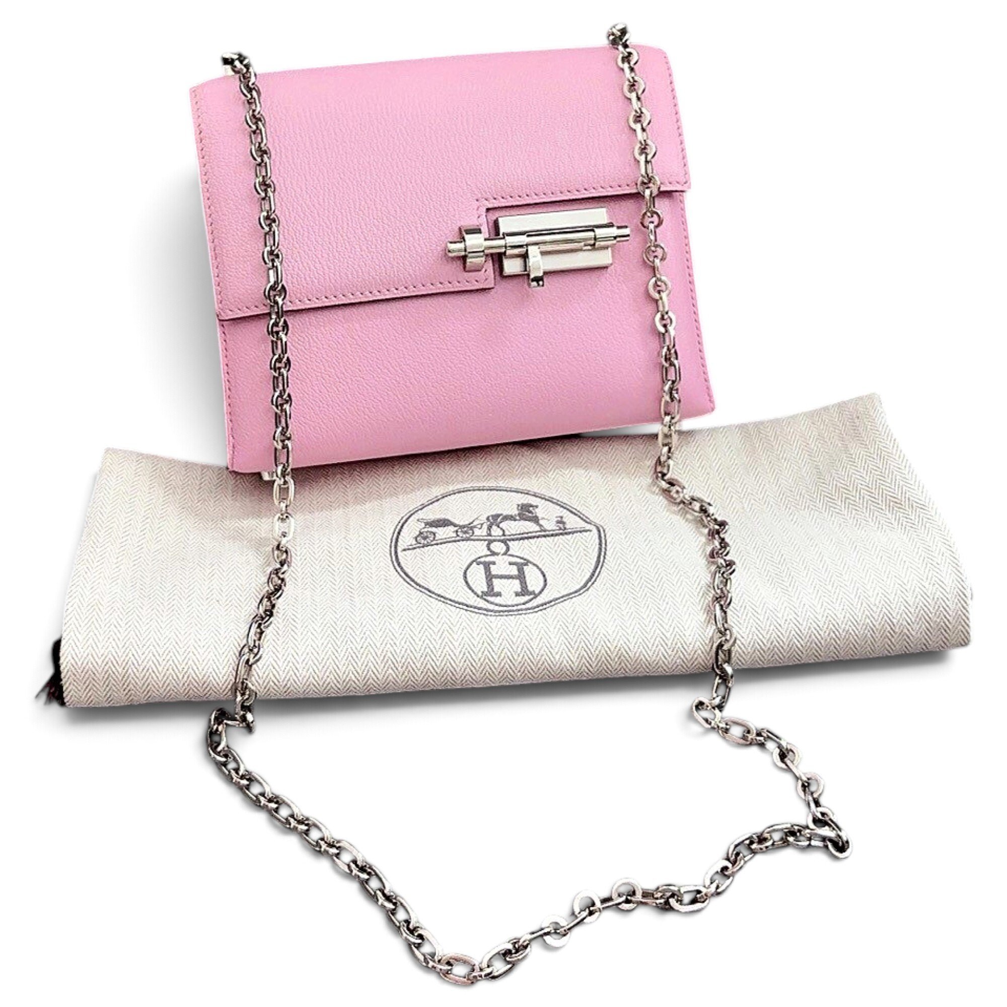 Hermes Verrou Mini Handbag Mauve Sylvestre