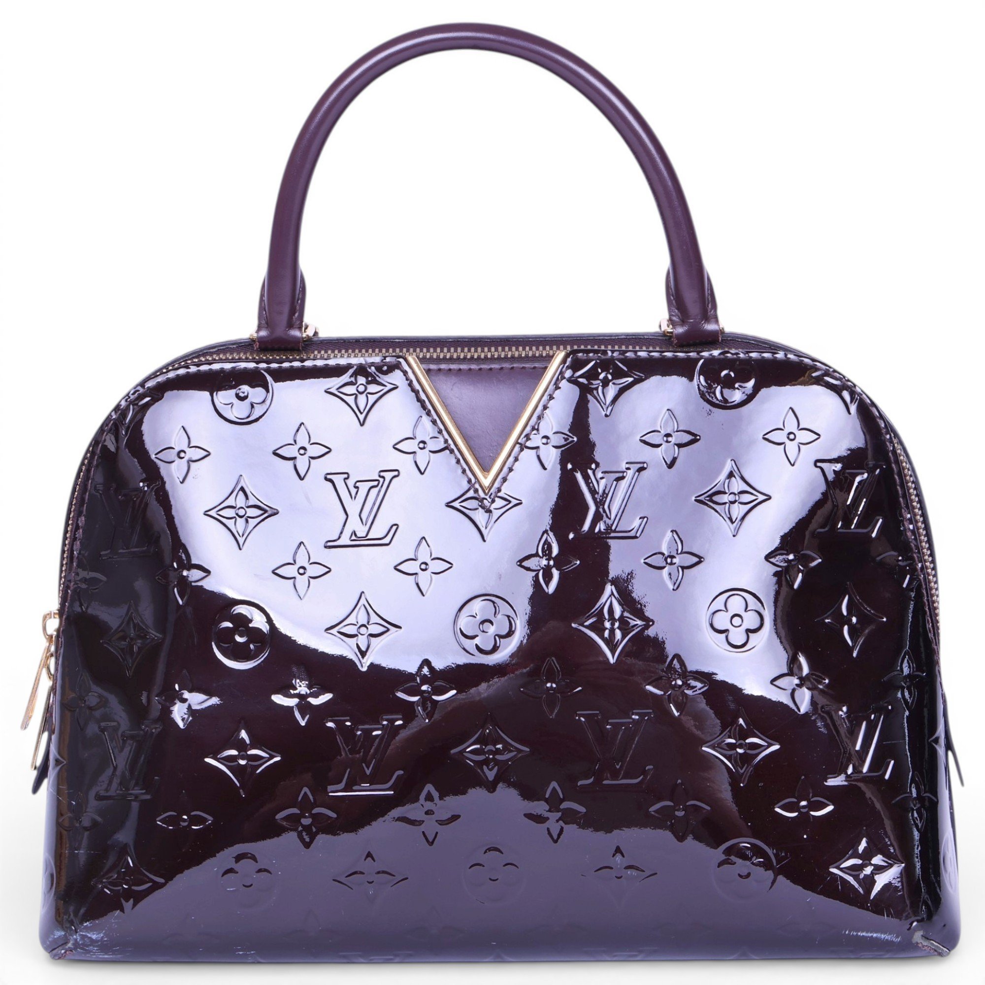 Melrose patent leather handbag