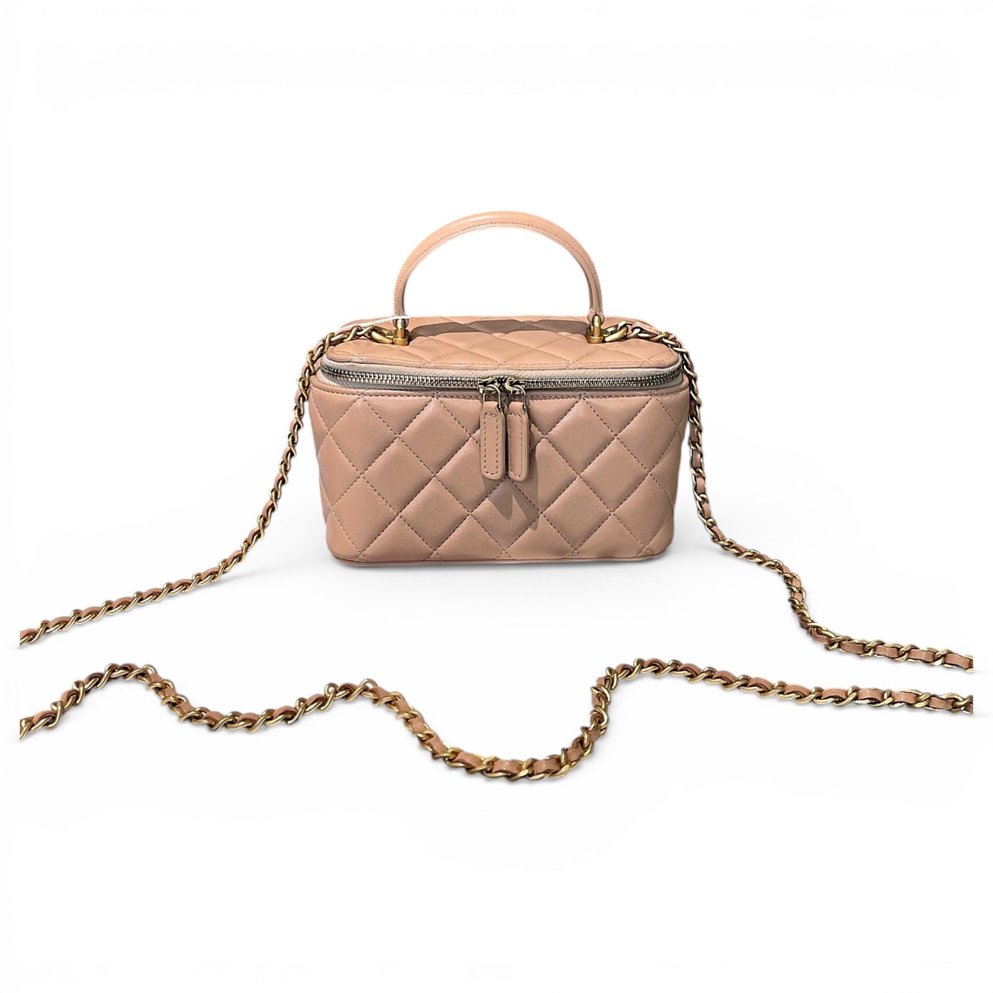 Vanity leather handbag