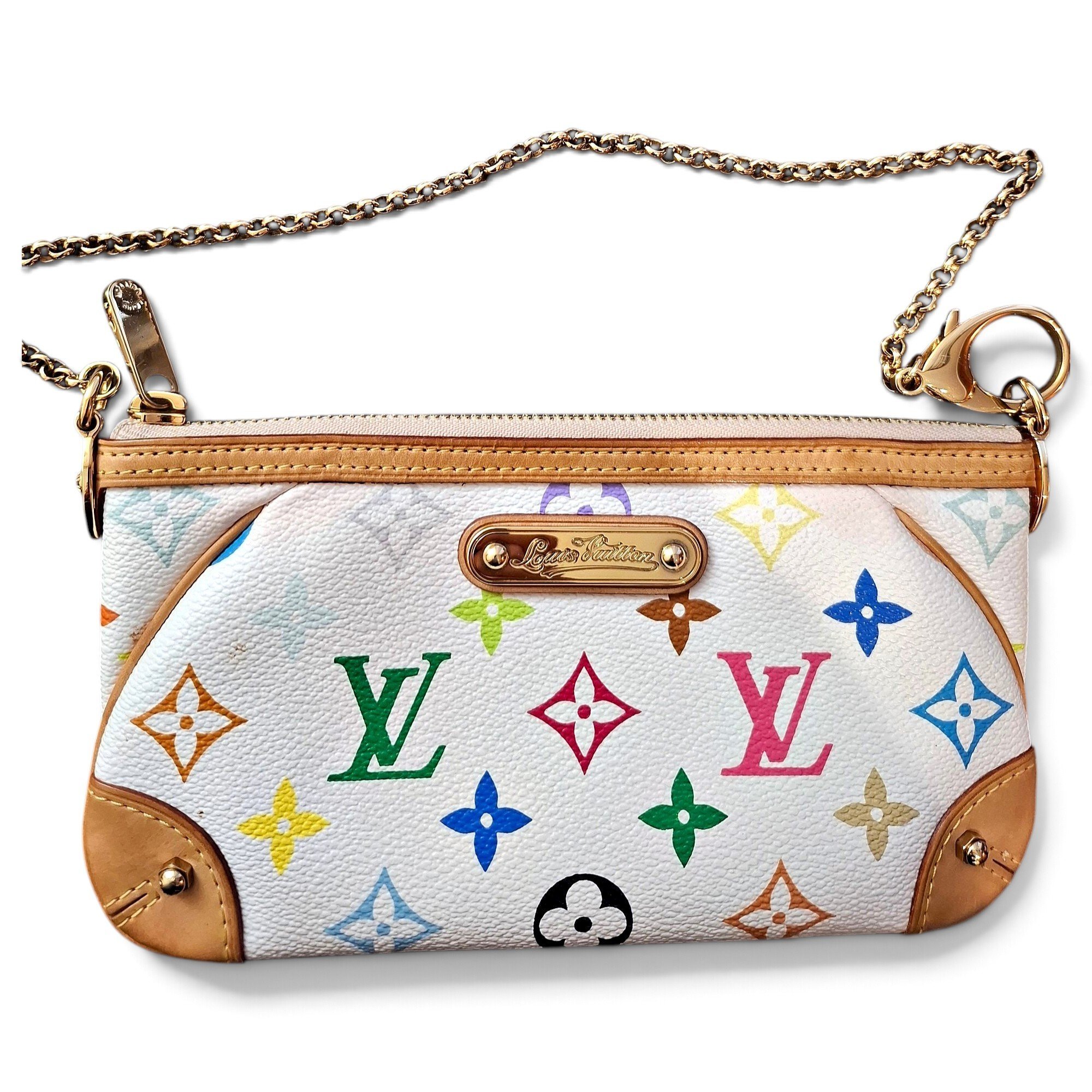 Leather clutch bag