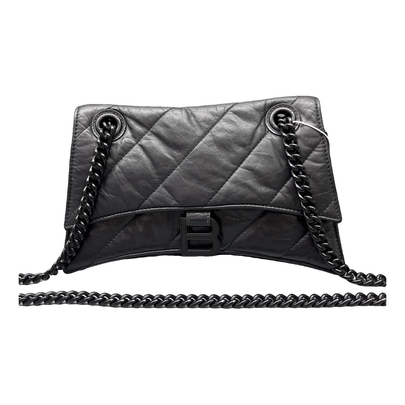 Crush leather handbag