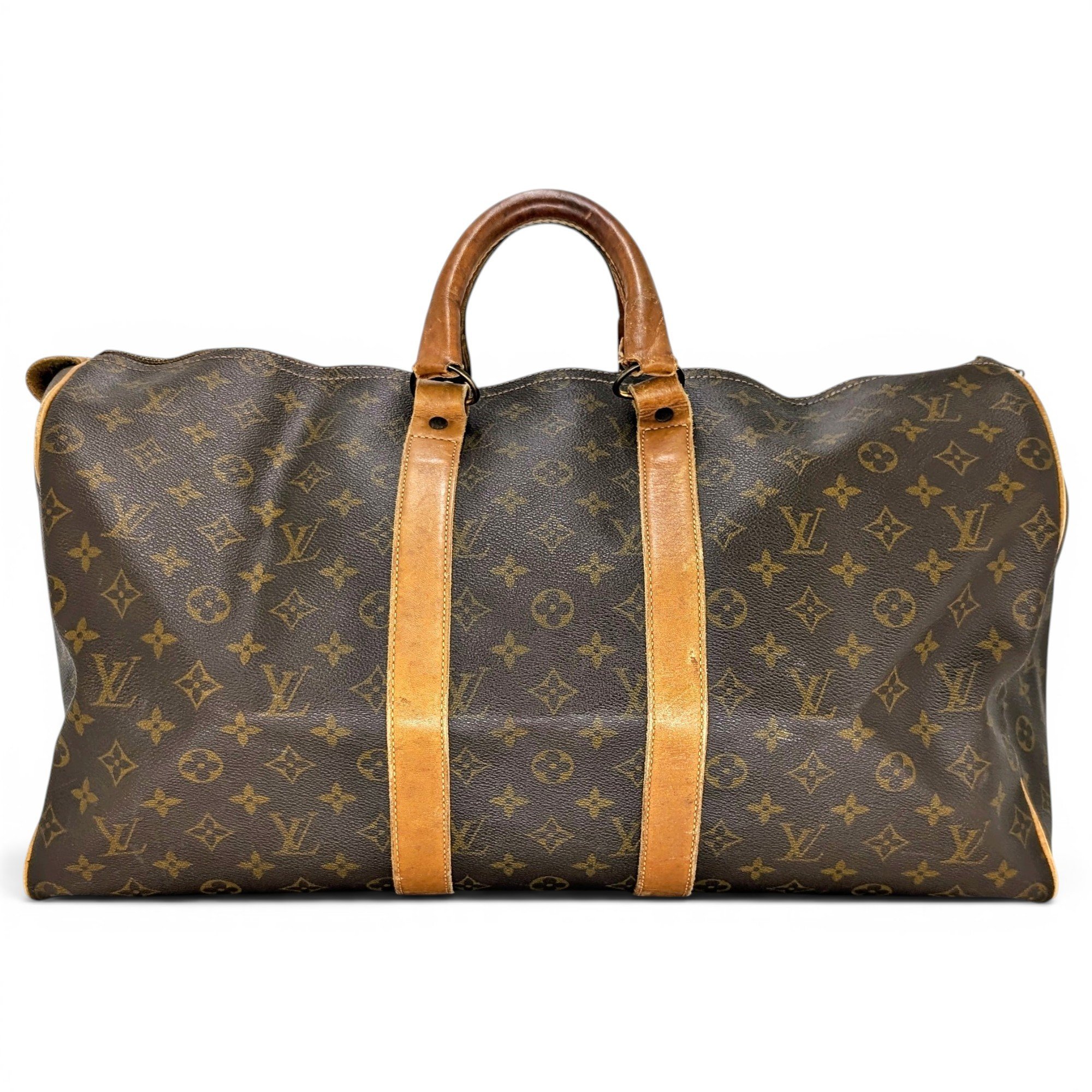 Keepall leather travel bag