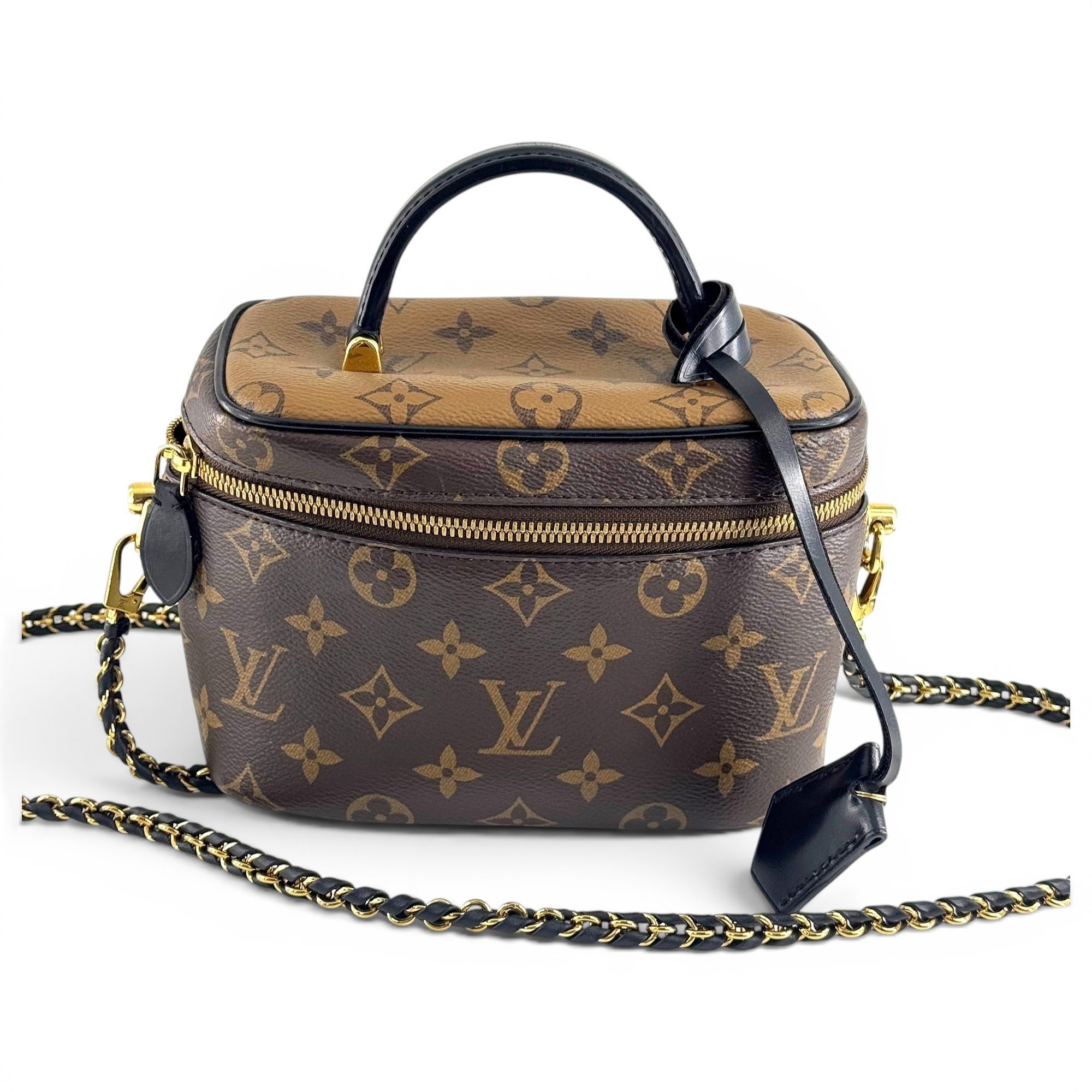 Vanity leather handbag