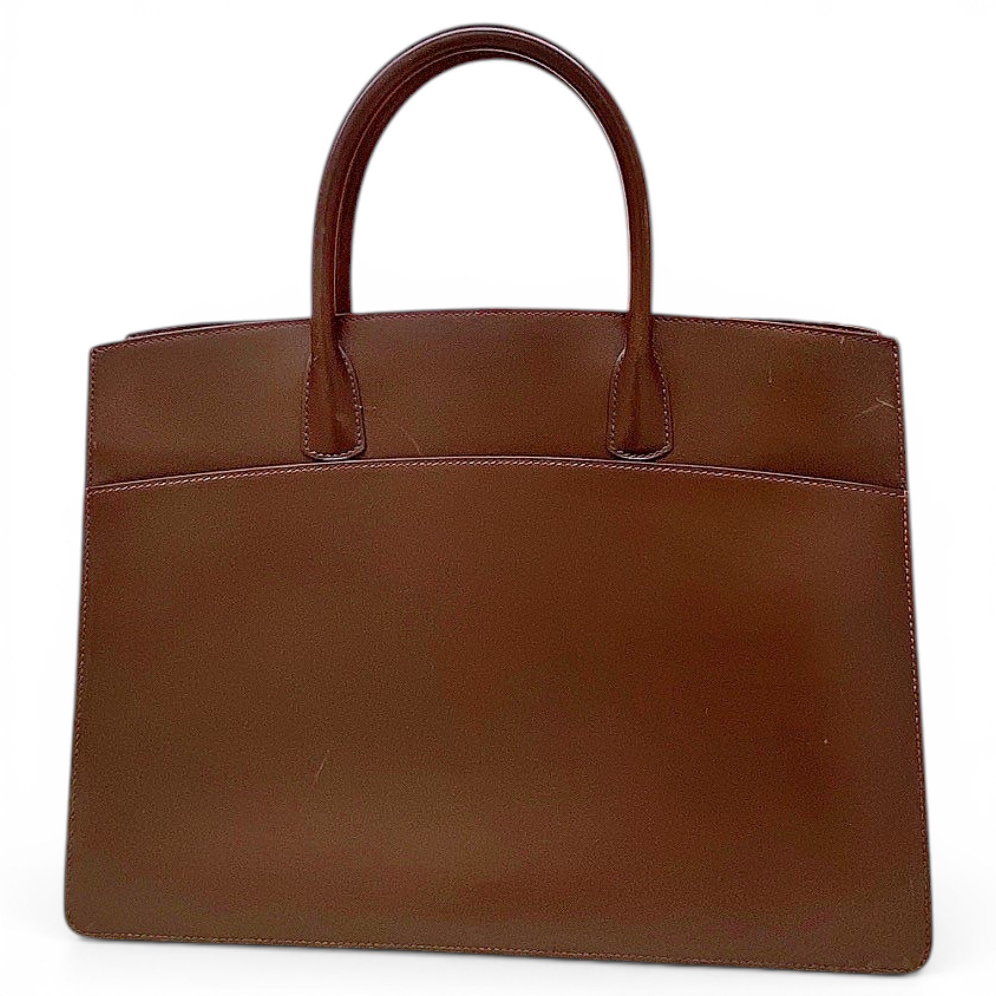 White Bus leather handbag