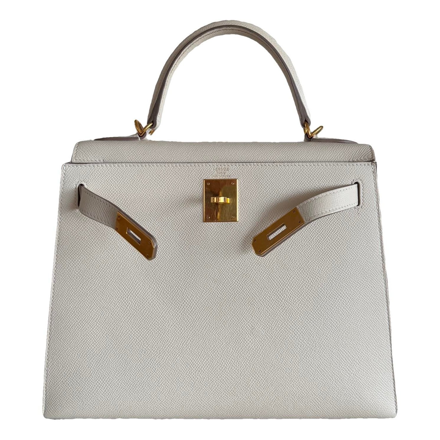 Hermes Kelly 28 Handbag Craie Epsom Leather 2020