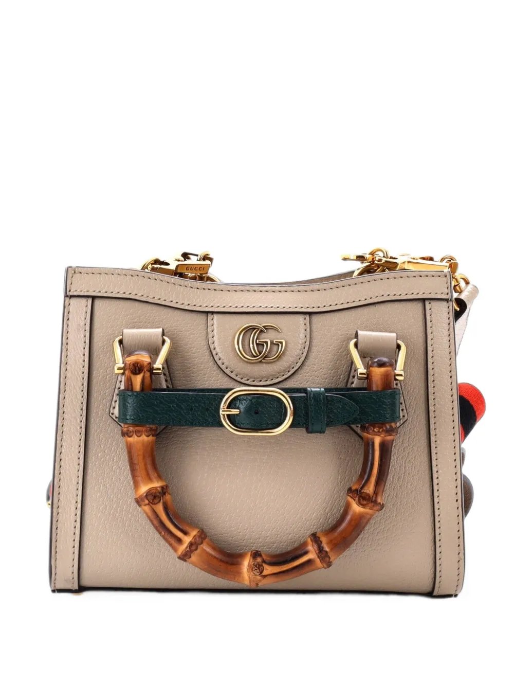 Diana NM Bamboo Handle Tote Leather Mini crossbody bag