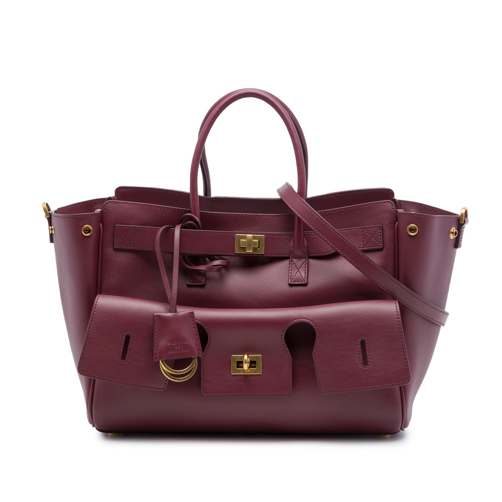 B leather handbag