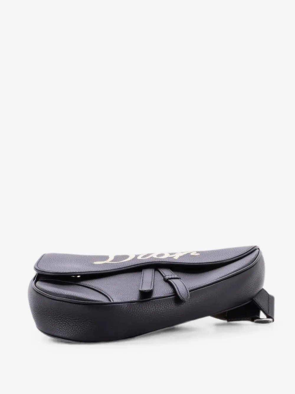 Saddle Logo Embroidered Leather crossbody bag