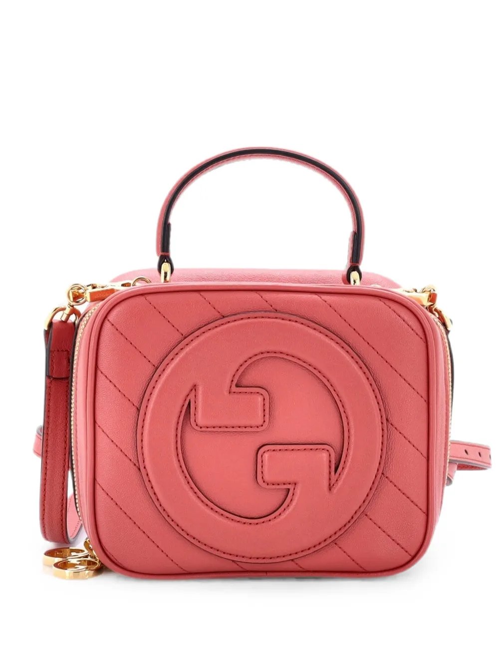 Blondie NM Top Handle Shoulder Bag Diagonal Quilted Leather satchel