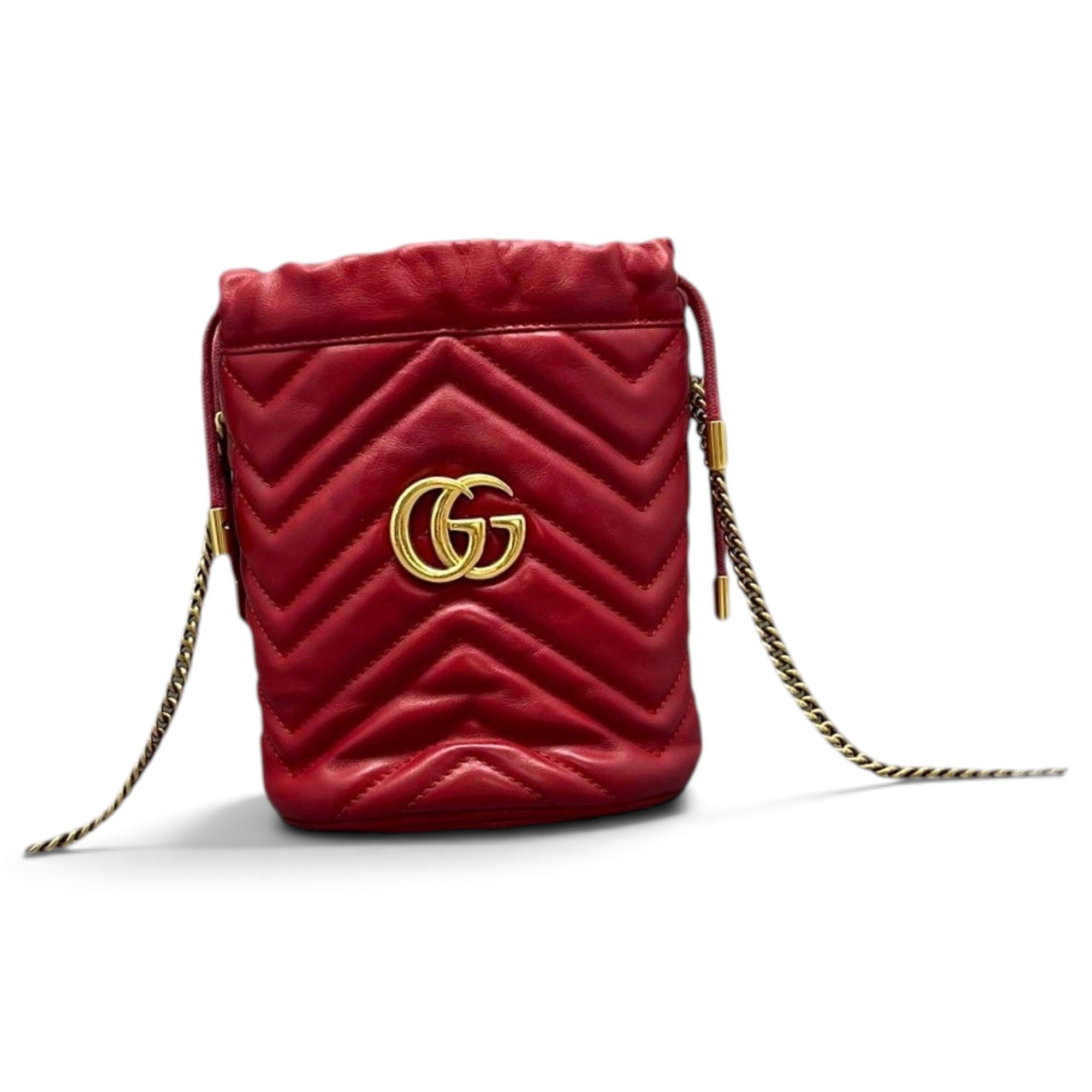 GG Marmont Chain Bucket leather handbag