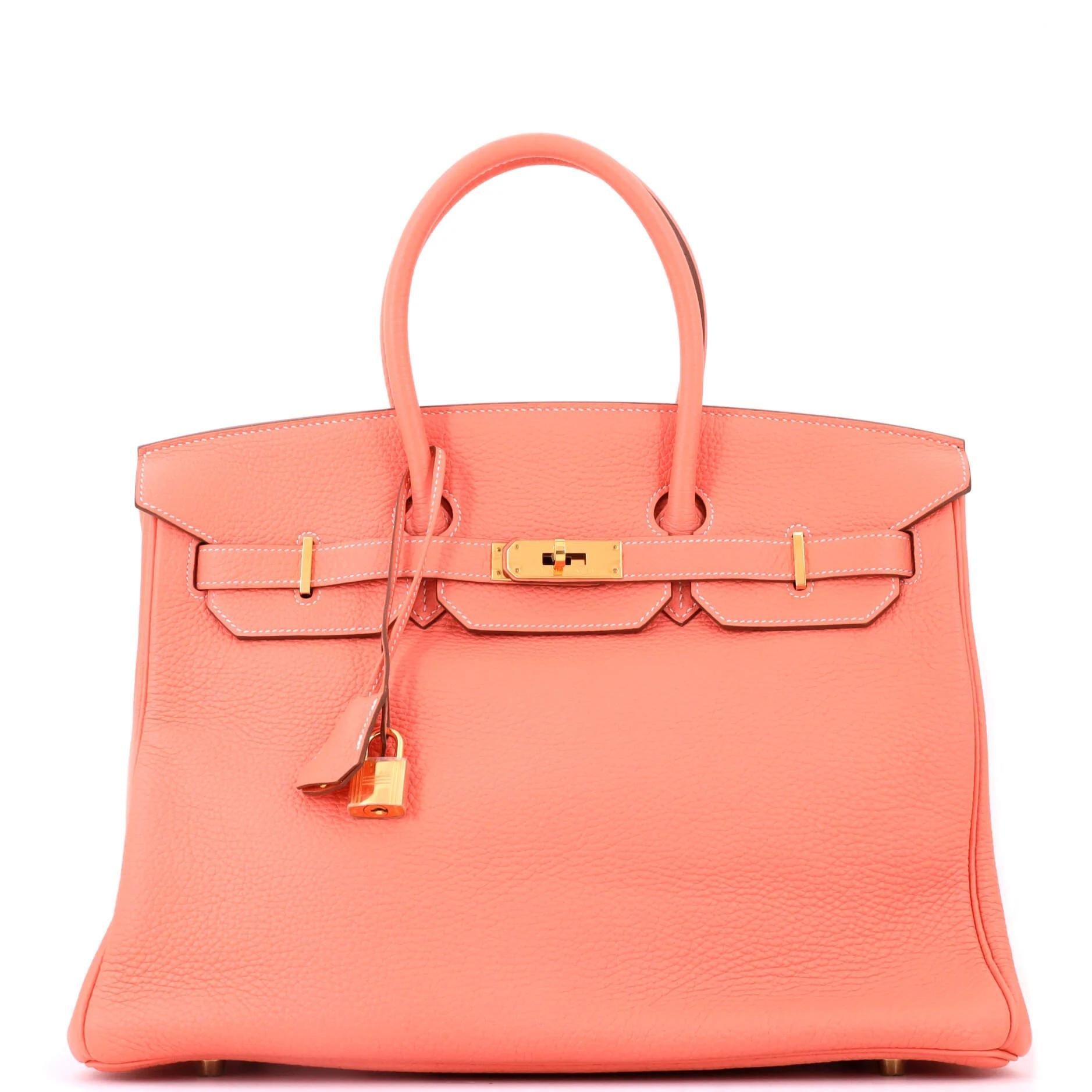 Hermes Birkin 35 Handbag Clemence Leather 2013