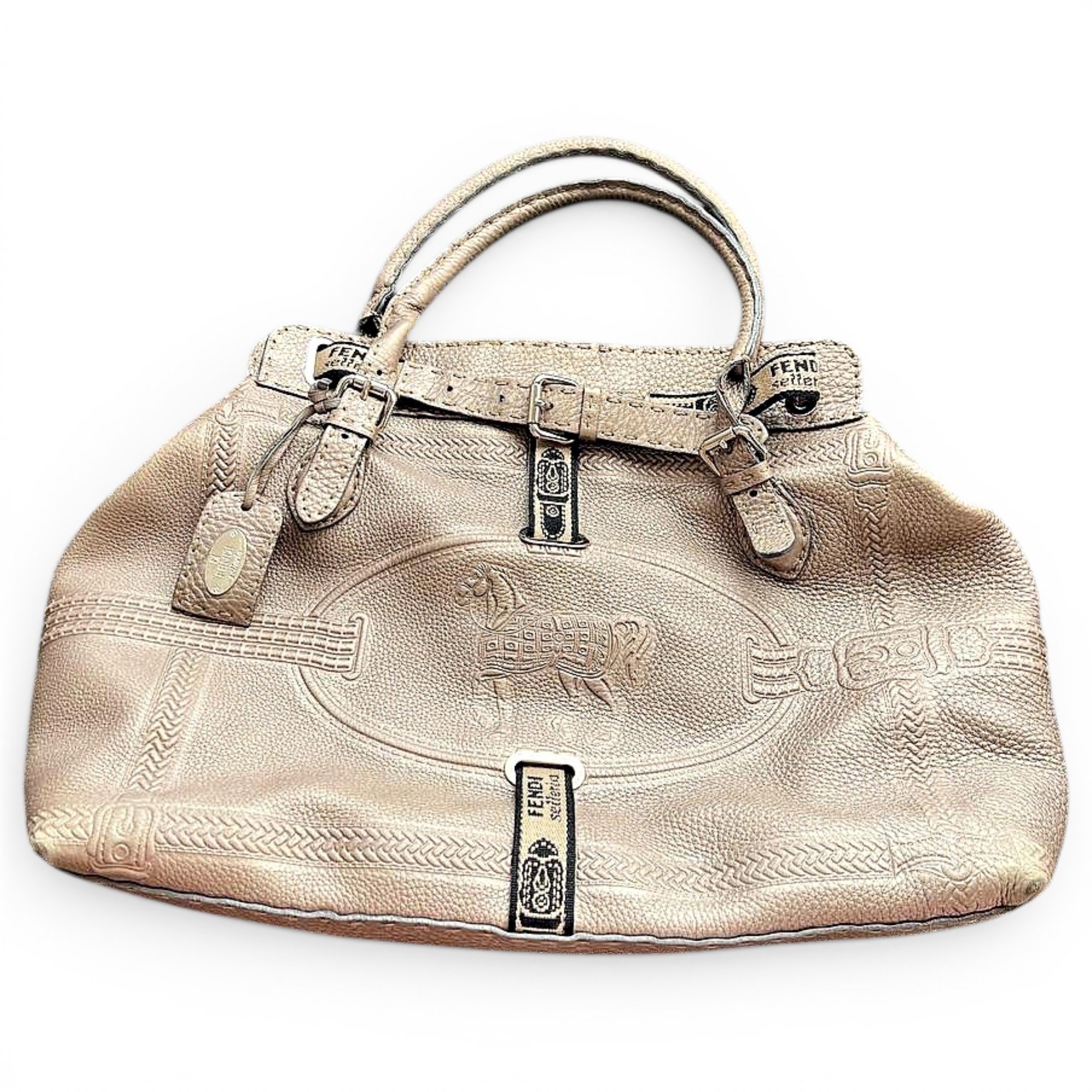 Baguette leather handbag