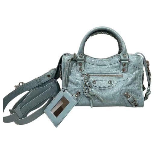 City leather handbag