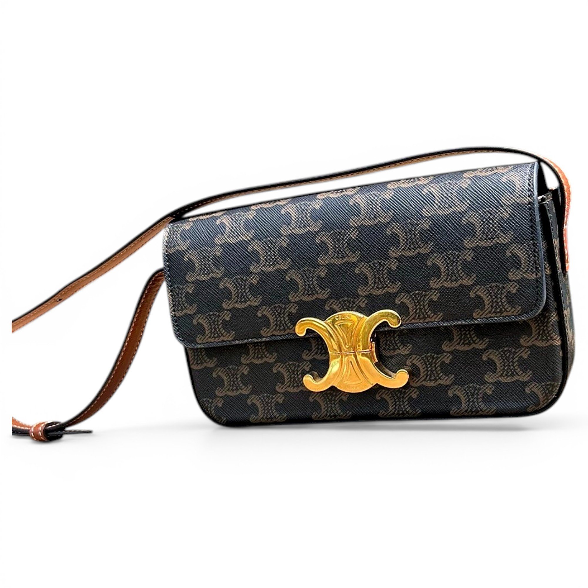 Triomphe Long leather handbag